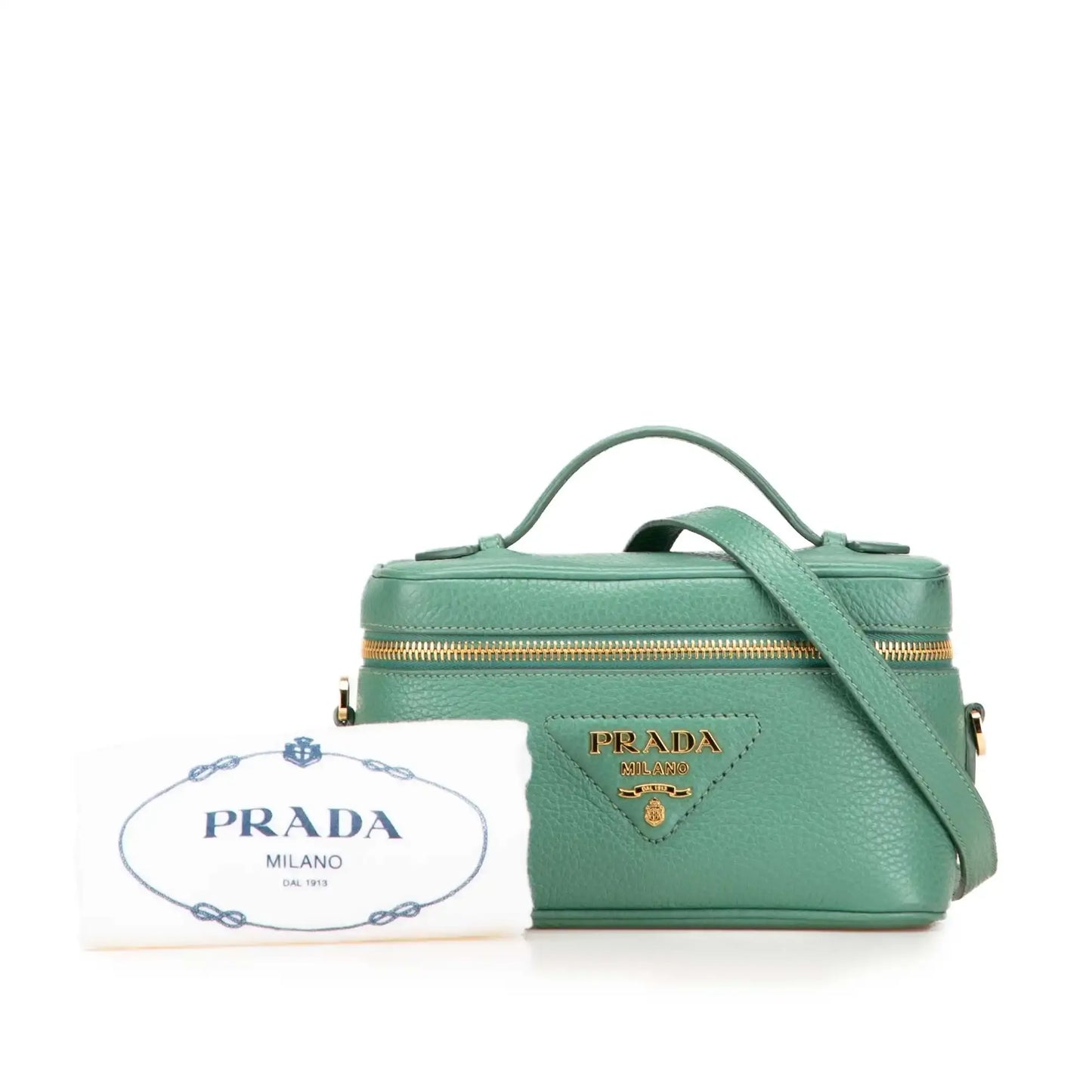 Prada Mini Vitello Daino Vanity Top Handle Bag