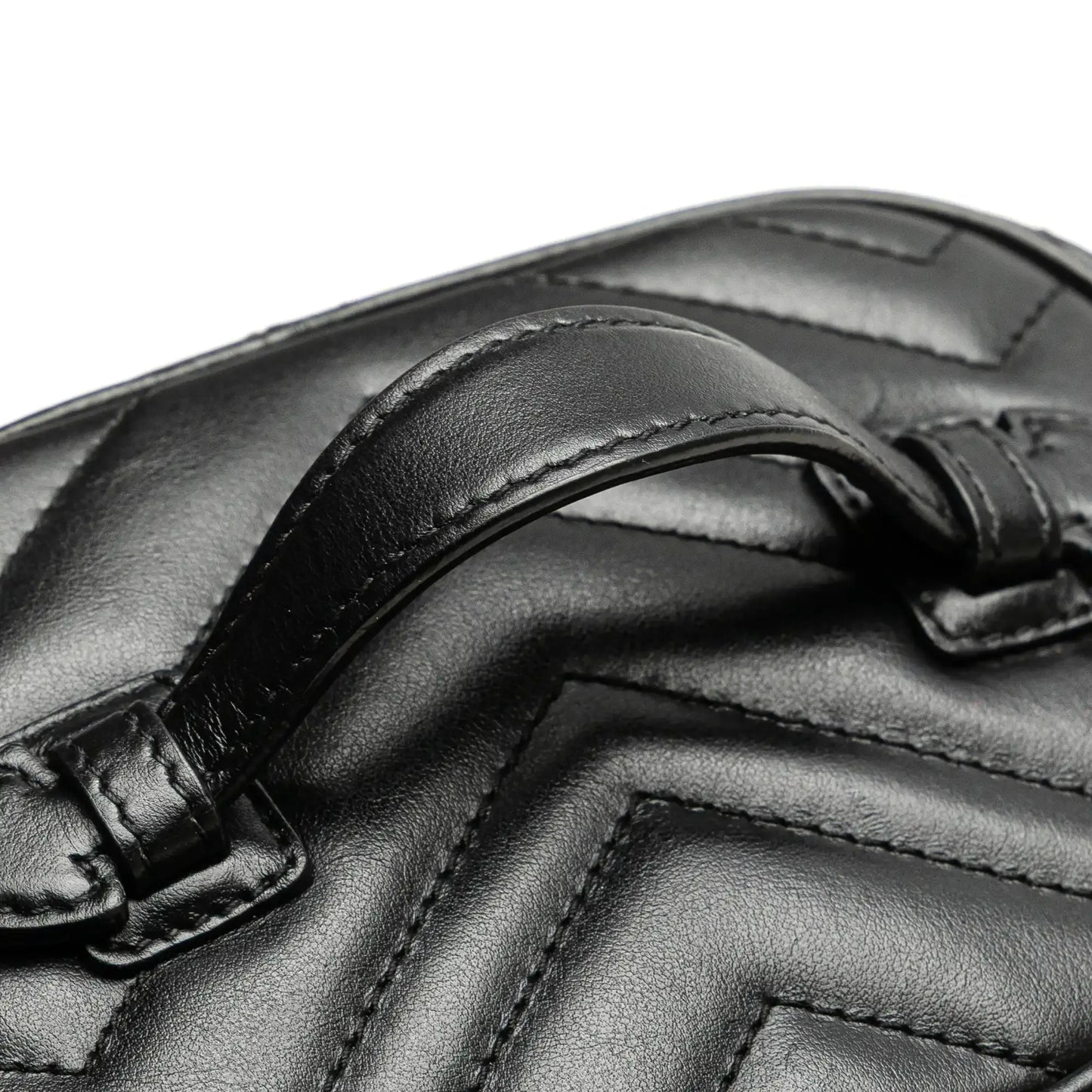 Gucci Mini GG Marmont Round Matelasse Leather Vanity Bag
