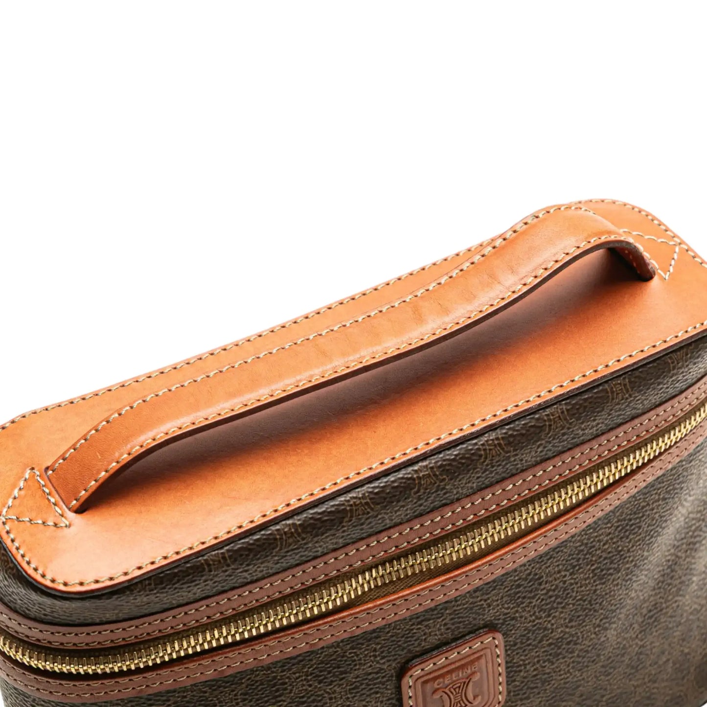 Celine Macadam Coated Canvas Vanity Bag