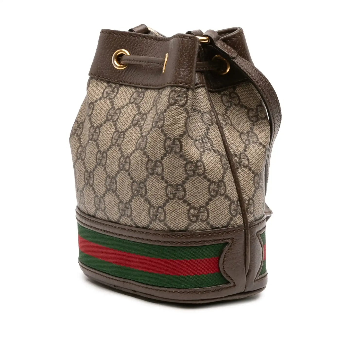 Gucci Mini GG Supreme Web Ophidia Bucket Bag