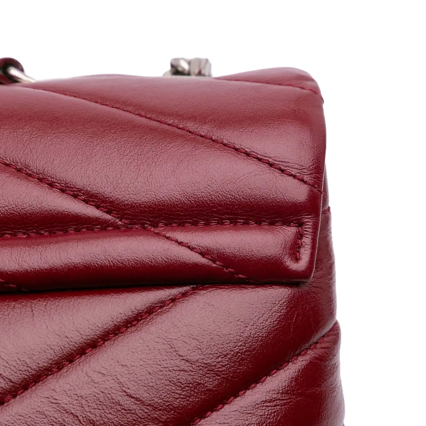Saint Laurent Medium Matelasse Leather Monogram LouLou Chain Bag