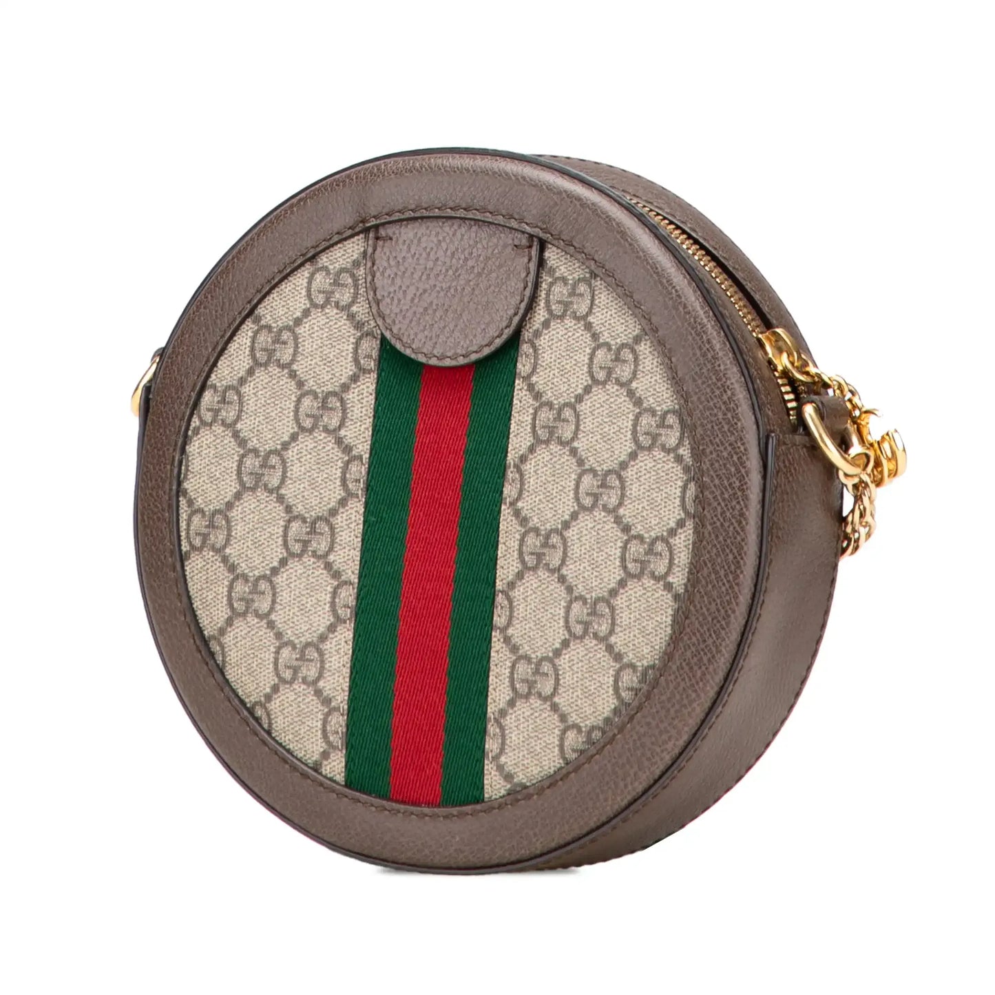 Gucci Mini GG Supreme Round Ophidia Crossbody