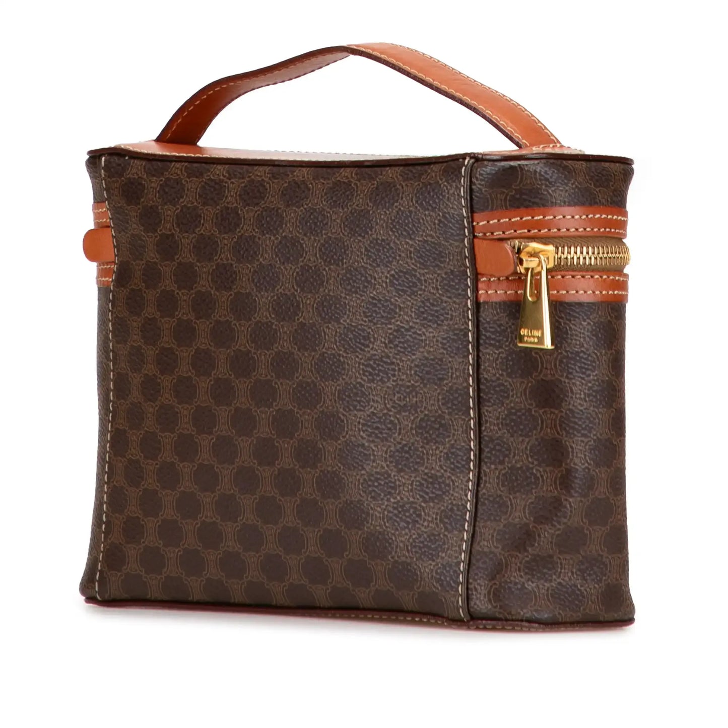 Celine Macadam Coated Canvas Vanity Bag