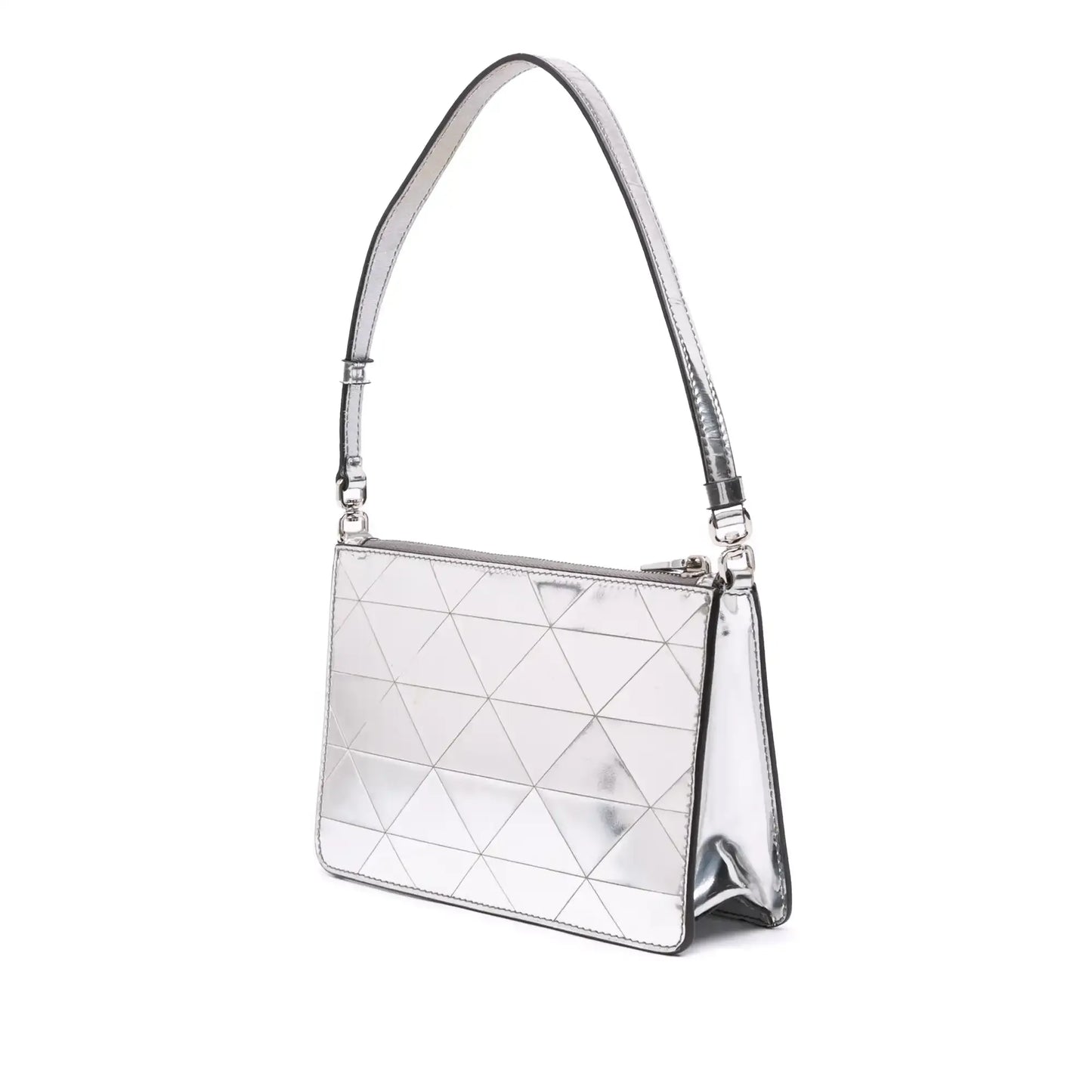 Prada Mini Metallic Spazzolato Tria Shoulder Bag