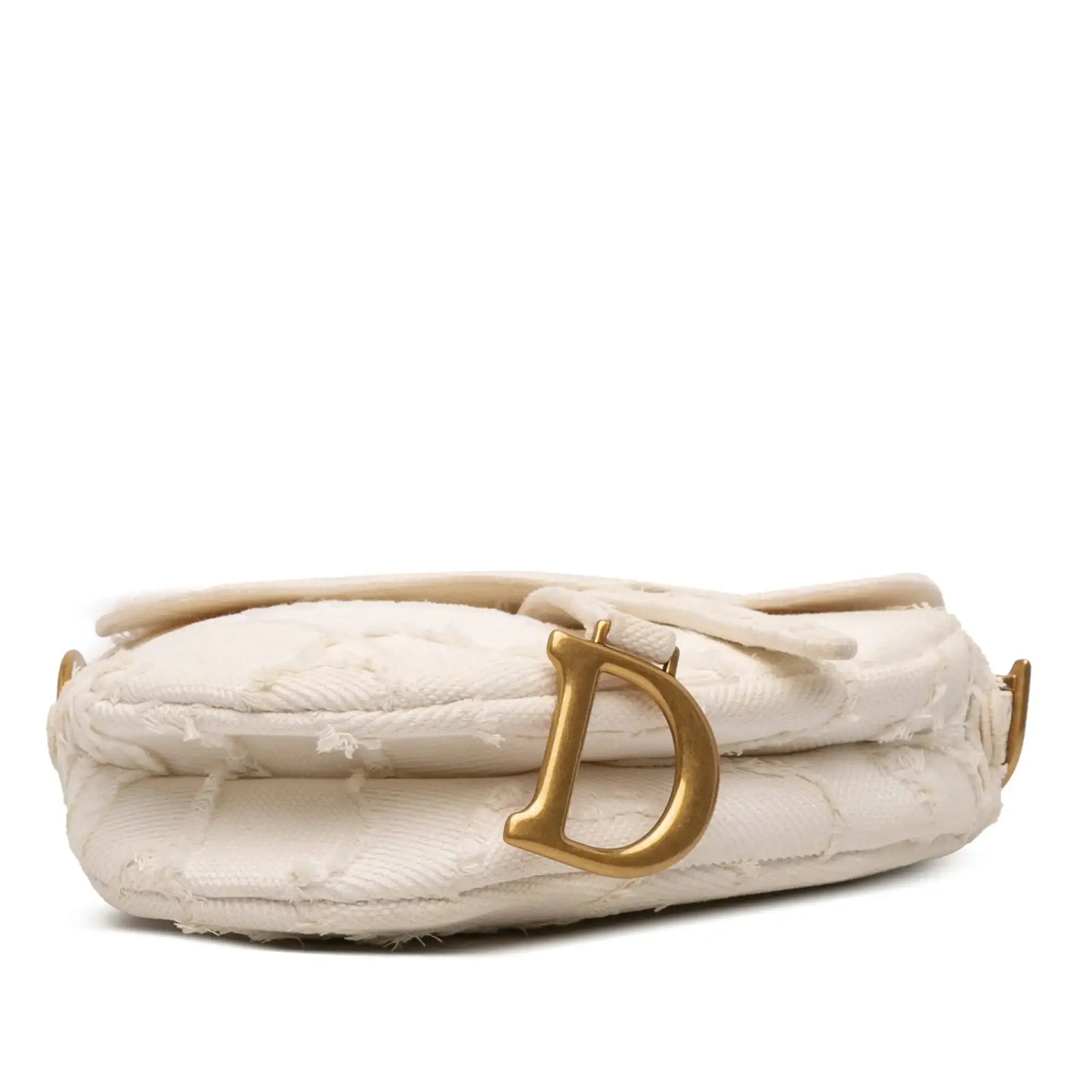Dior Mini Canvas Embroidered Camouflage Saddle Bag