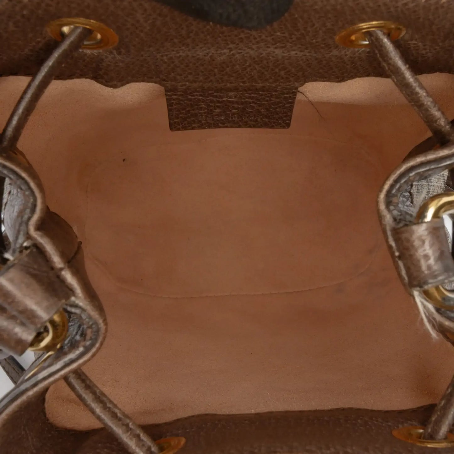 Gucci Mini GG Supreme Web Ophidia Bucket Bag