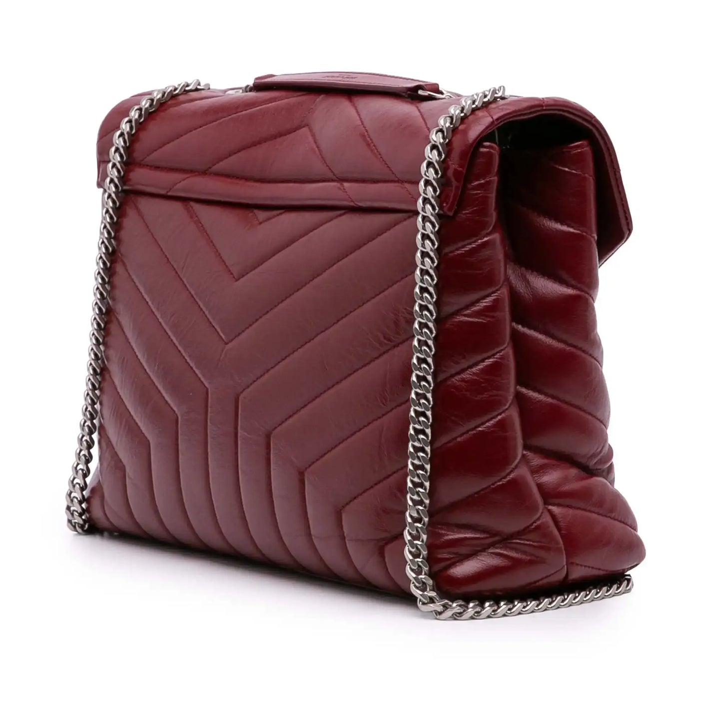 Saint Laurent Medium Matelasse Leather Monogram LouLou Chain Bag