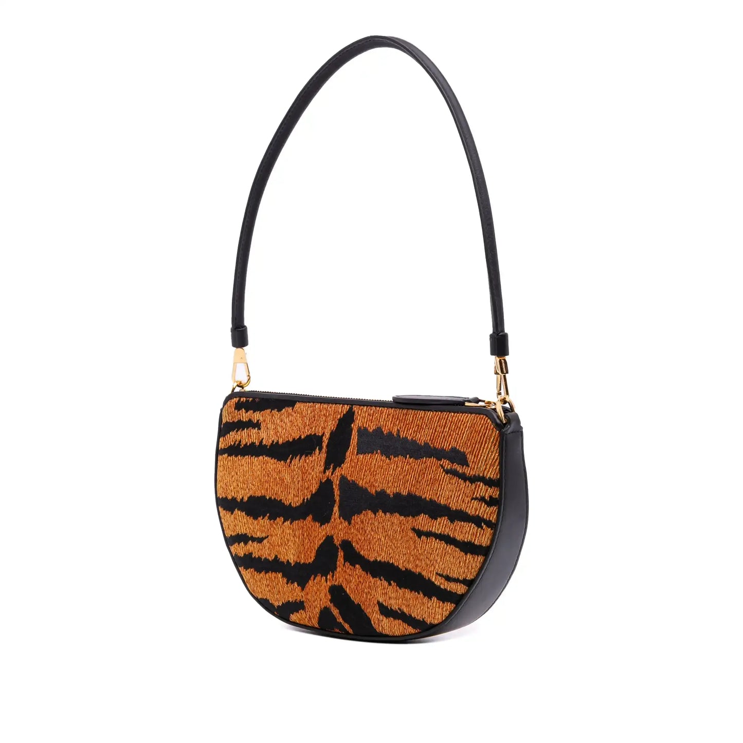 Burberry Mini Canvas Tiger Print Olympia Shoulder Bag
