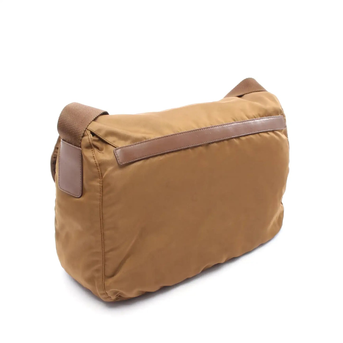 Prada Tessuto Zip Double Buckle Messenger Bag