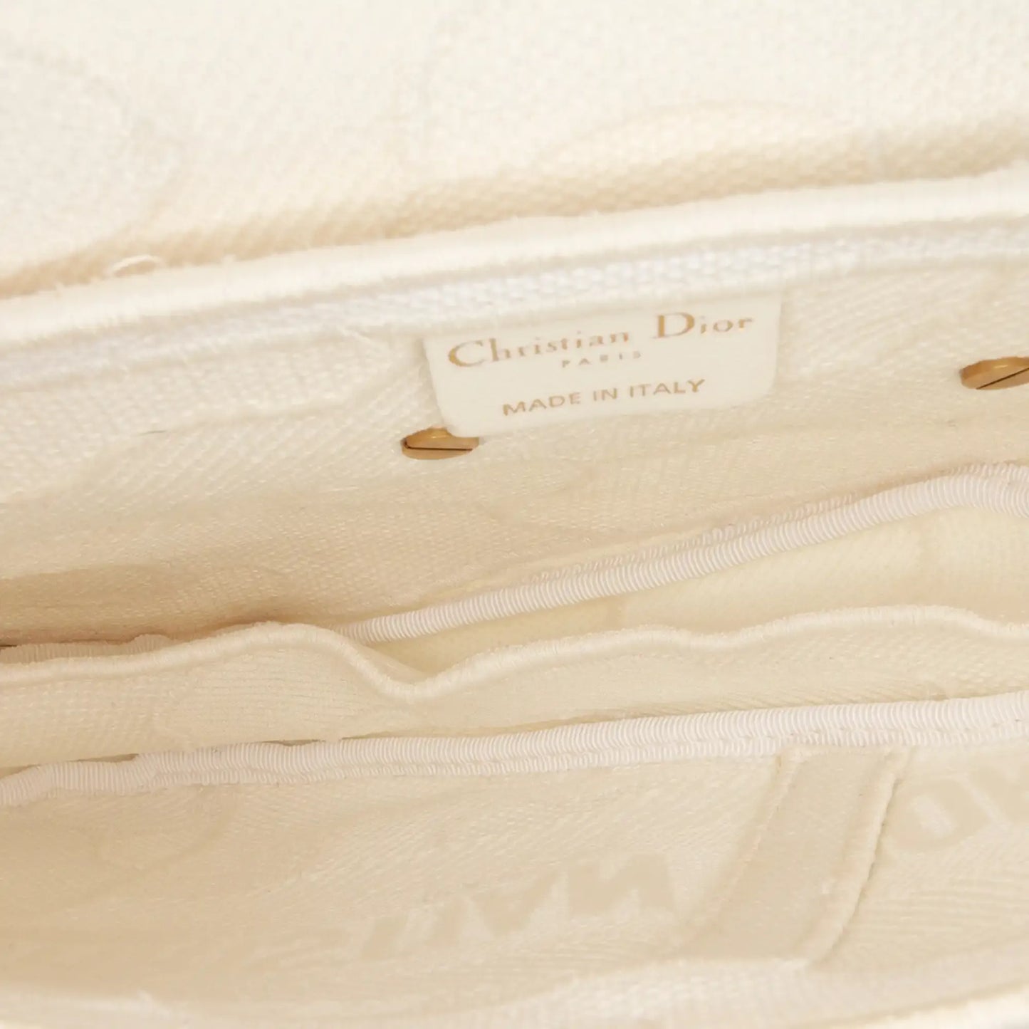 Dior Mini Canvas Embroidered Camouflage Saddle Bag