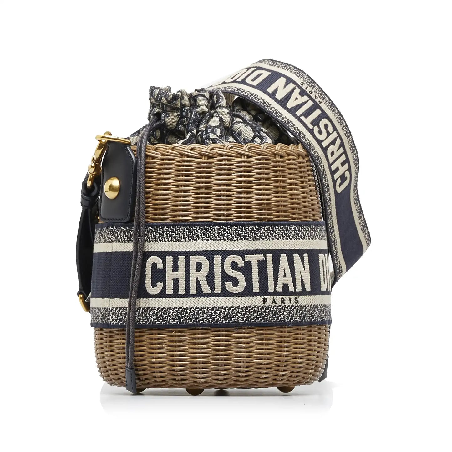 Dior Oblique Wicker Bucket Bag