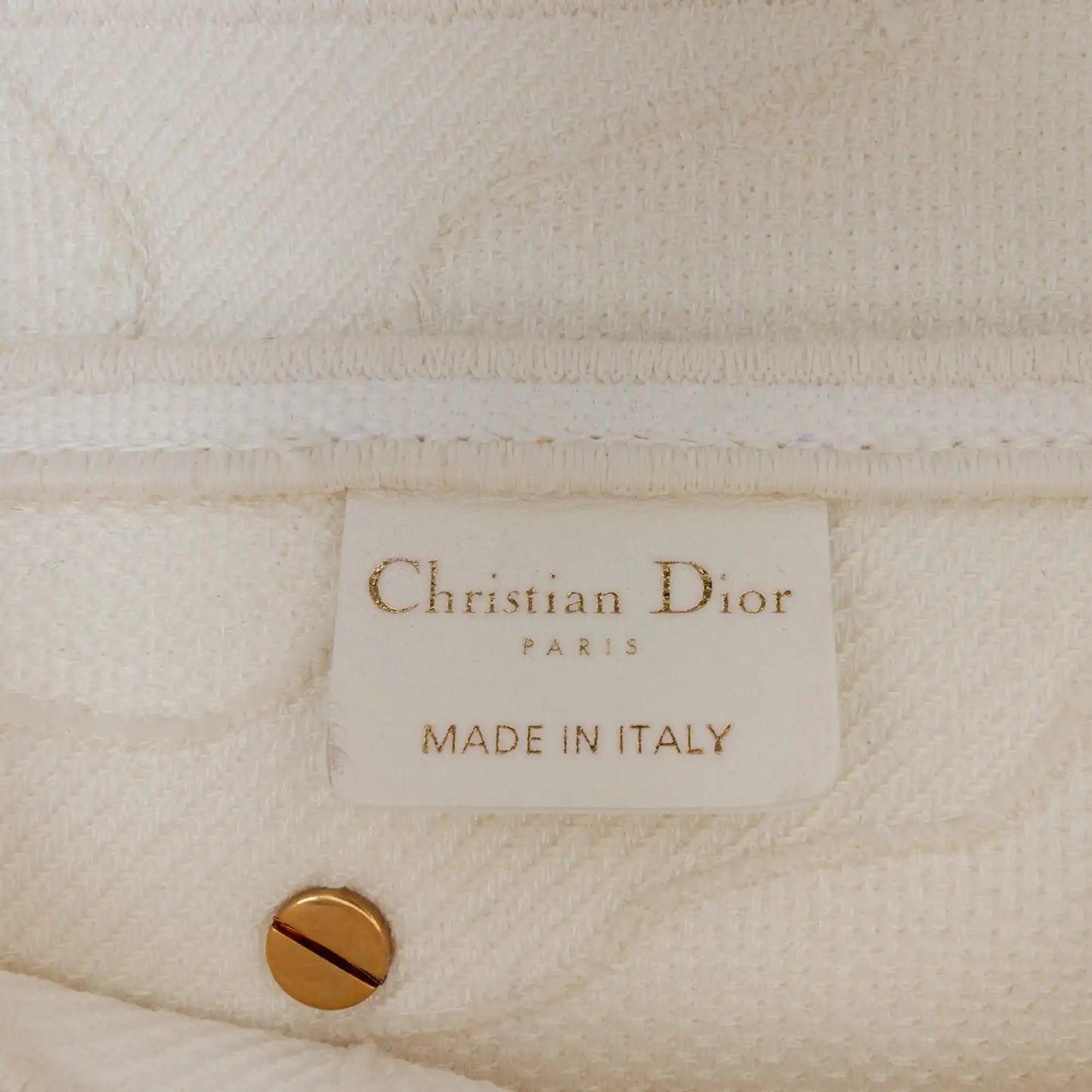 Dior Mini Canvas Embroidered Camouflage Saddle Bag