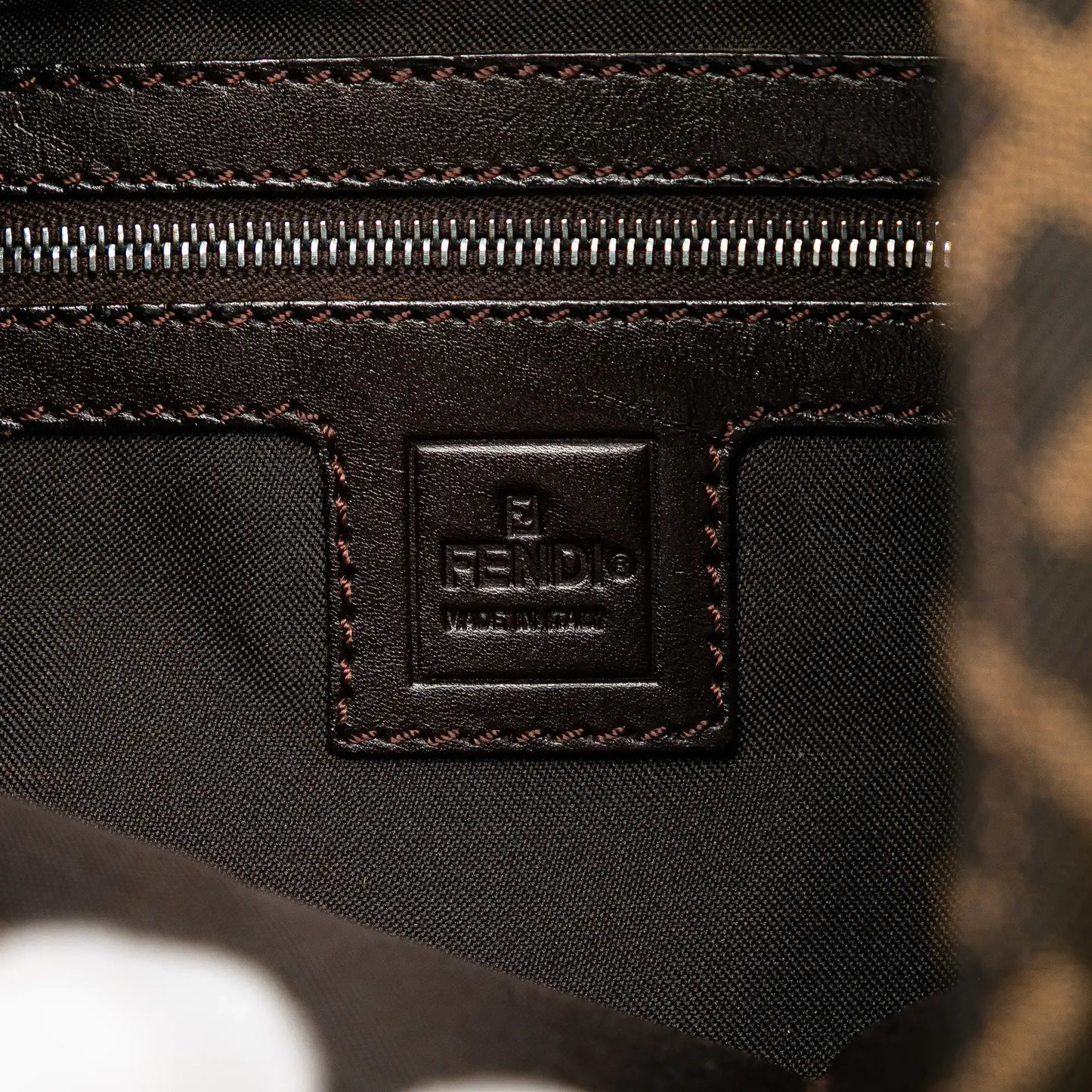 Fendi Zucca Canvas Shoulder Bag