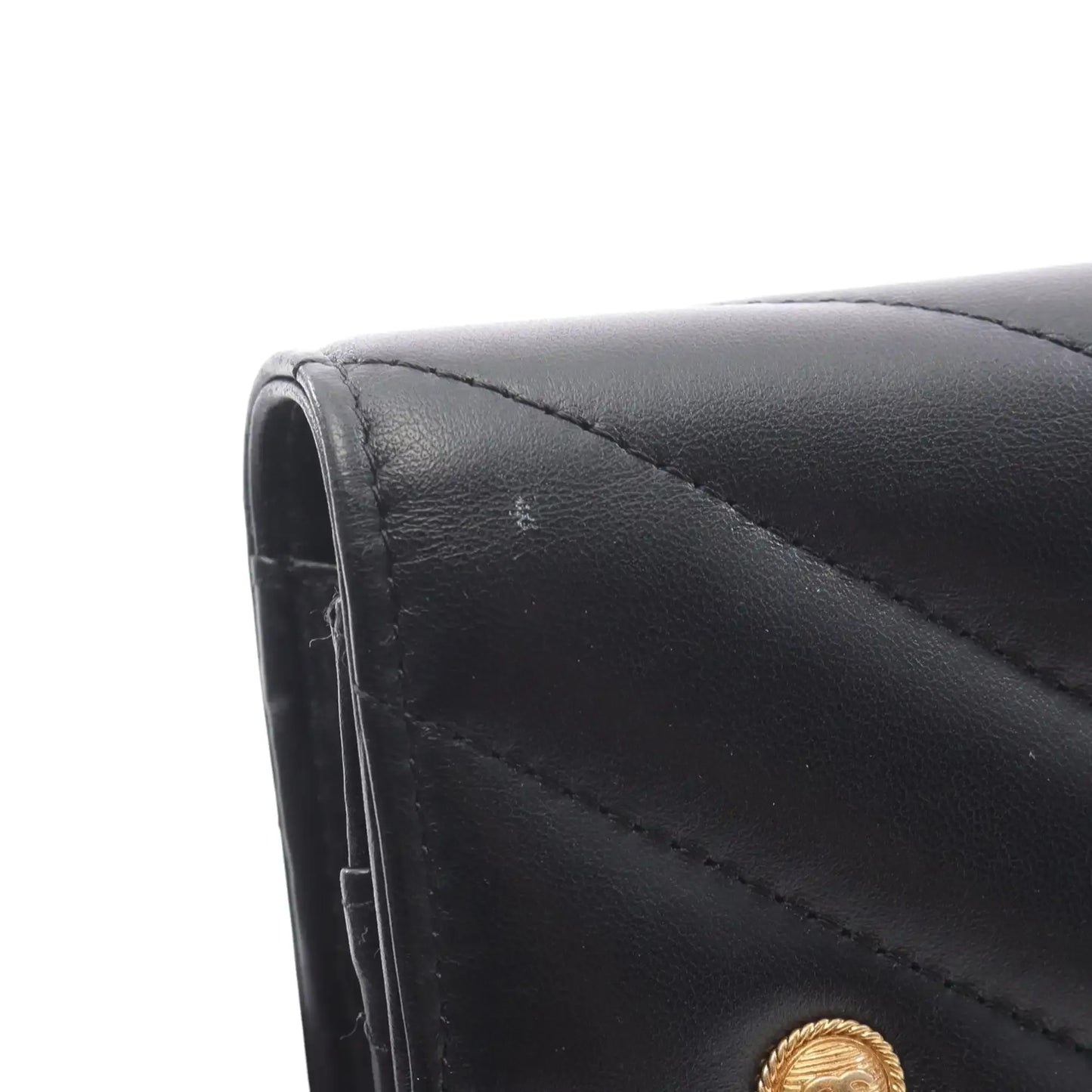 Chanel Chevron Lambskin Button Wallet On Chain
