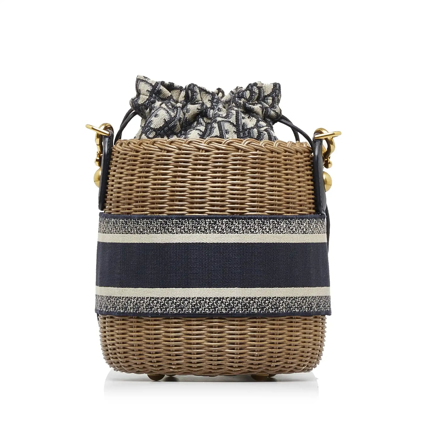 Dior Oblique Wicker Bucket Bag