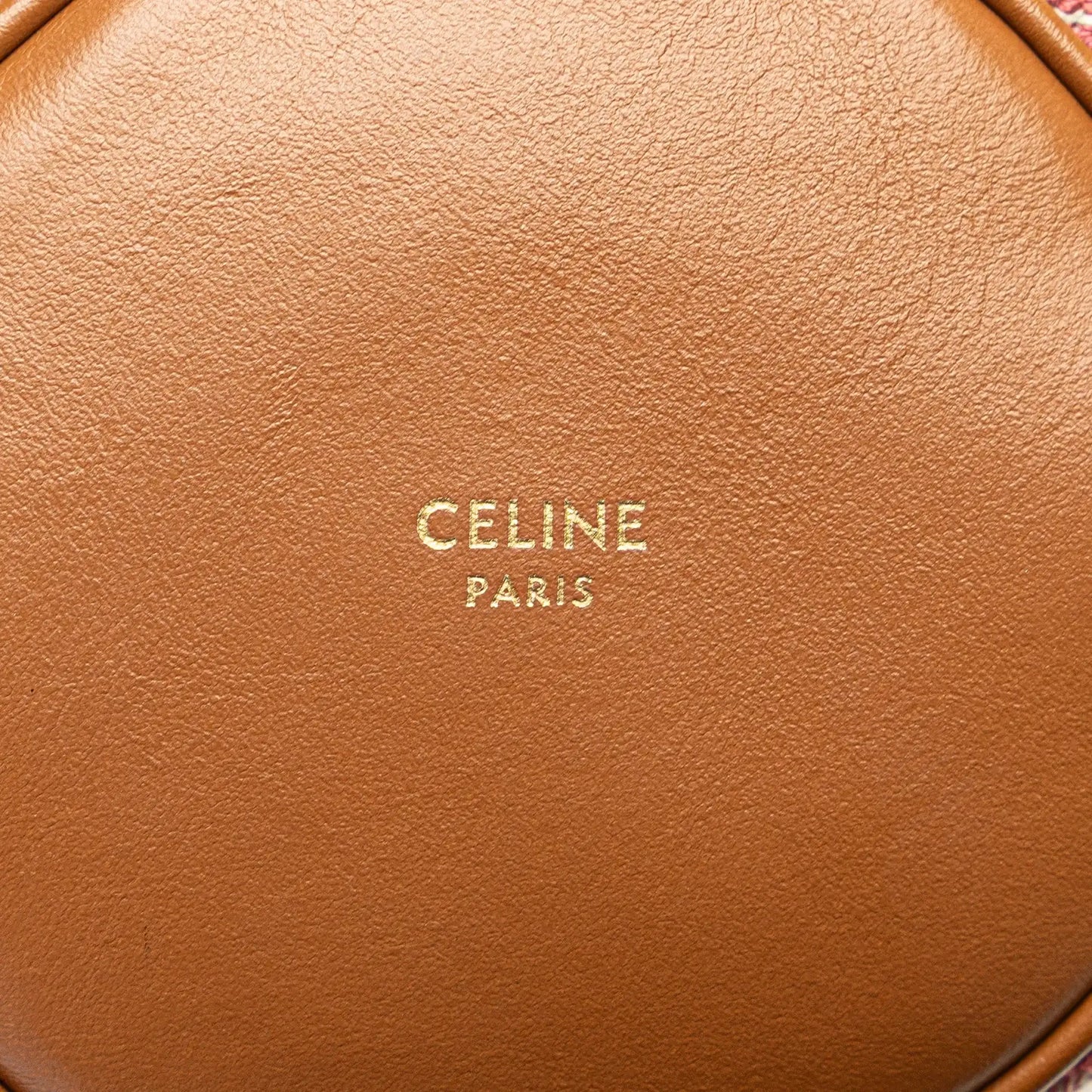 Celine Micro Triomphe Embroidered Canvas Drawstring Bucket Bag