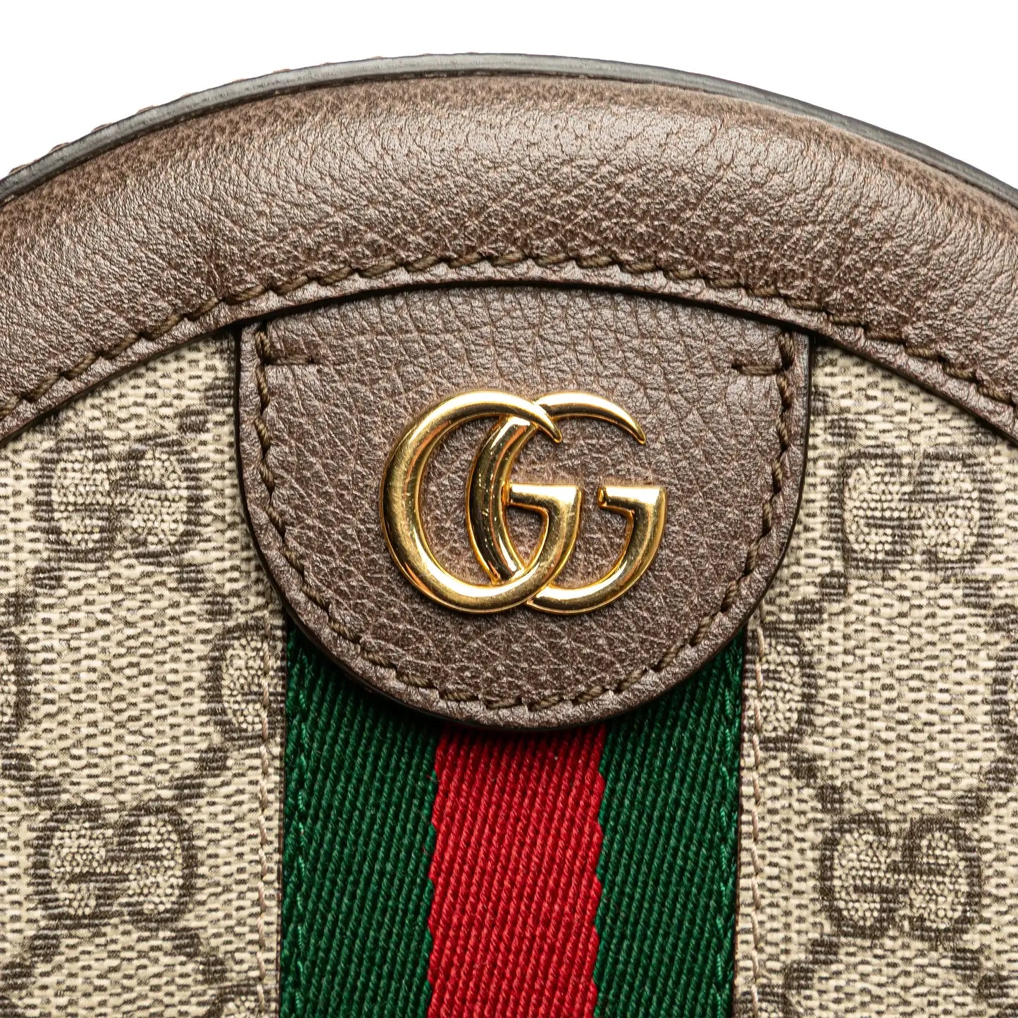 Gucci Mini GG Supreme Round Ophidia Crossbody