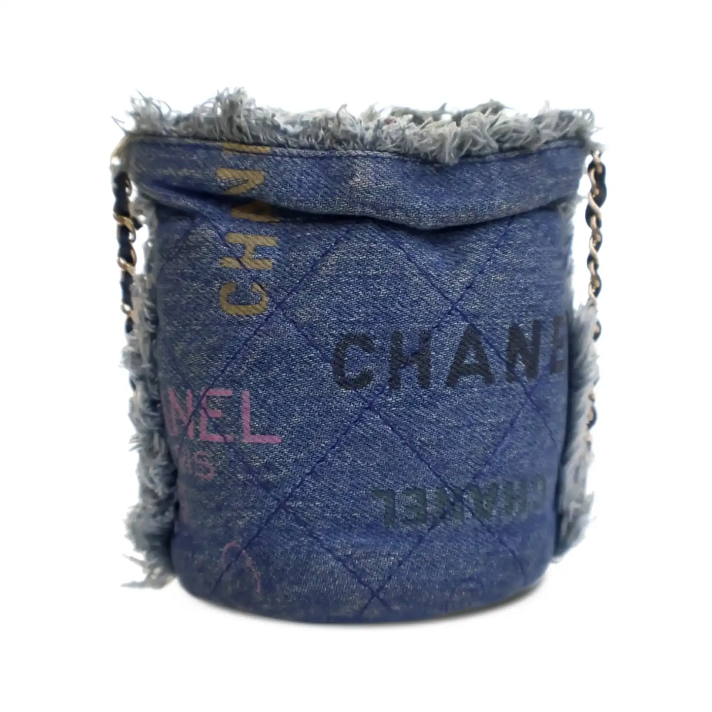 Chanel Mini Denim Mood Bucket with Chain