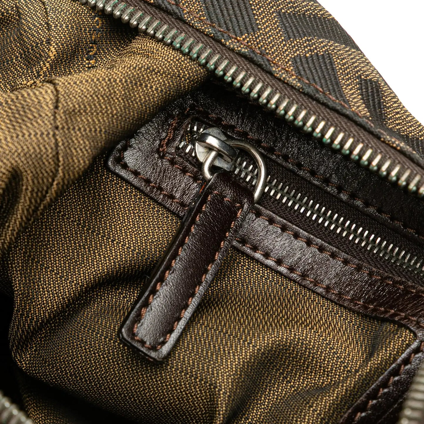 Fendi Zucca Canvas Shoulder Bag