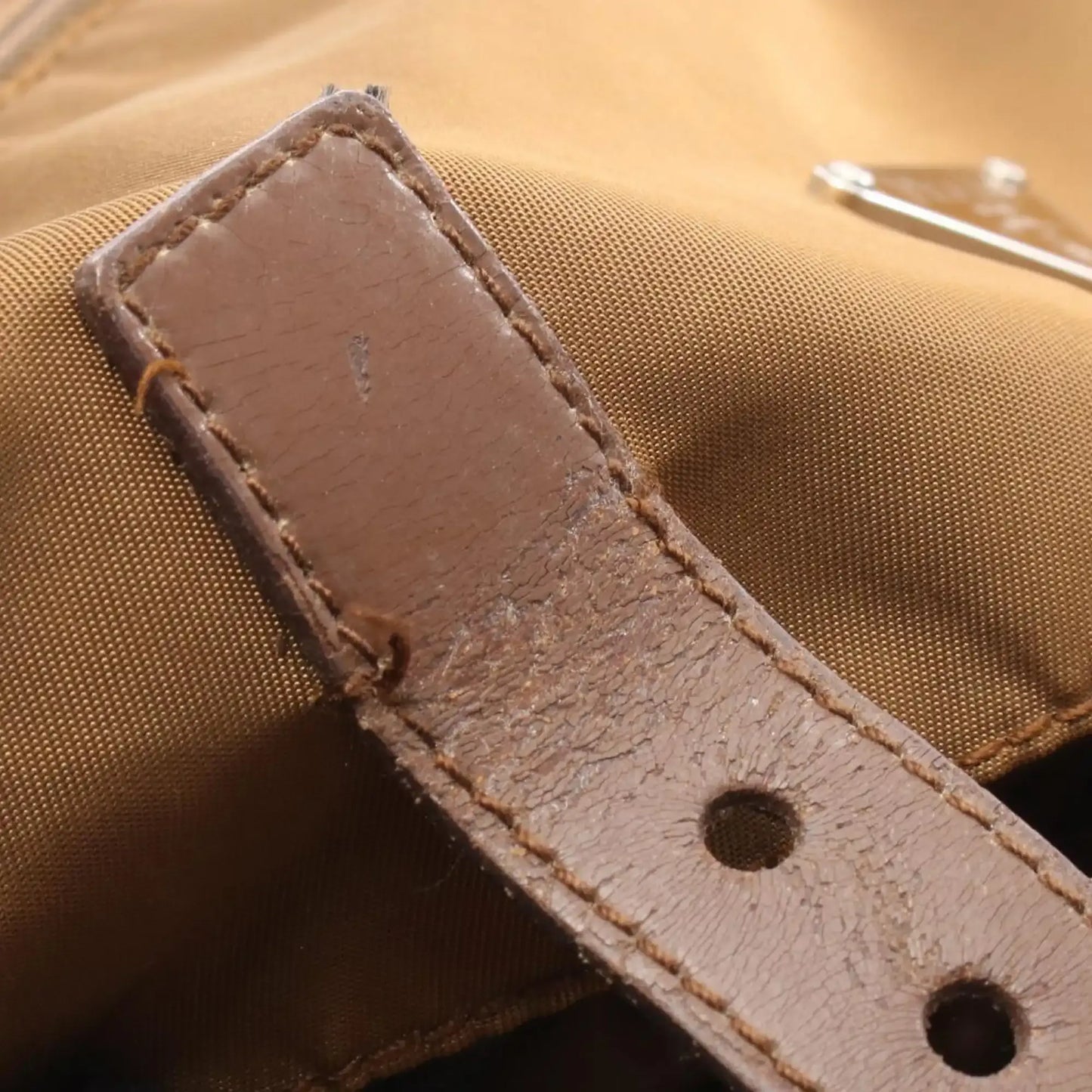 Prada Tessuto Zip Double Buckle Messenger Bag