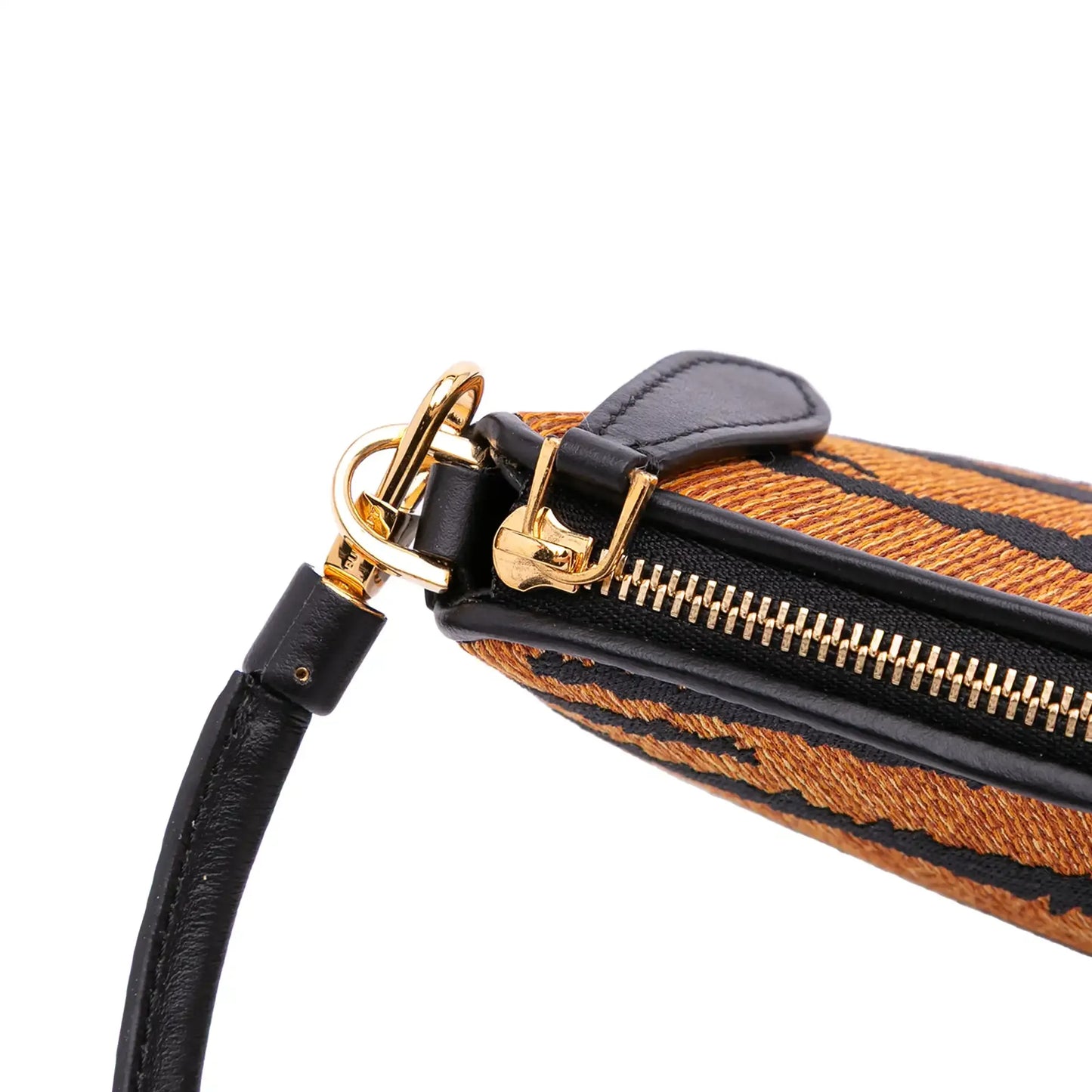 Burberry Mini Canvas Tiger Print Olympia Shoulder Bag