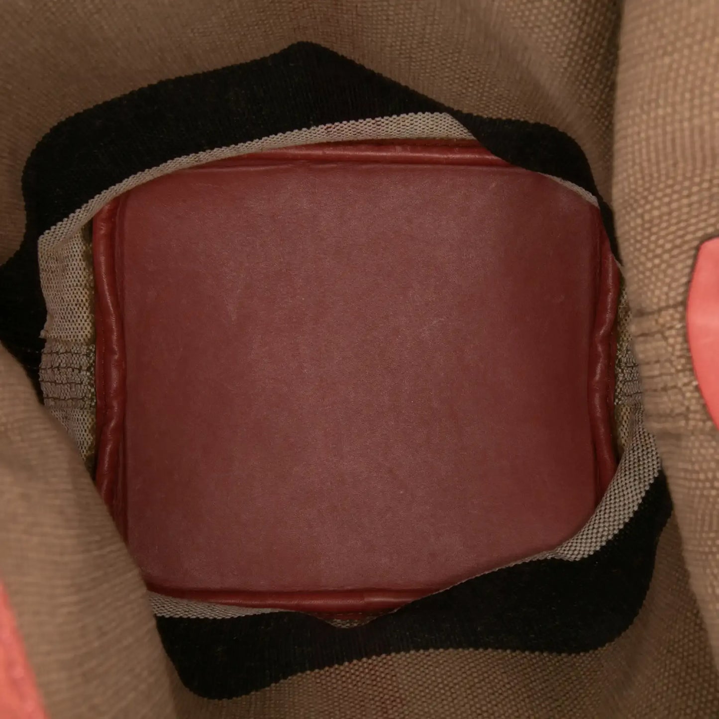 Burberry Mini Mega Check Canvas Ashby Tassel Bucket Bag