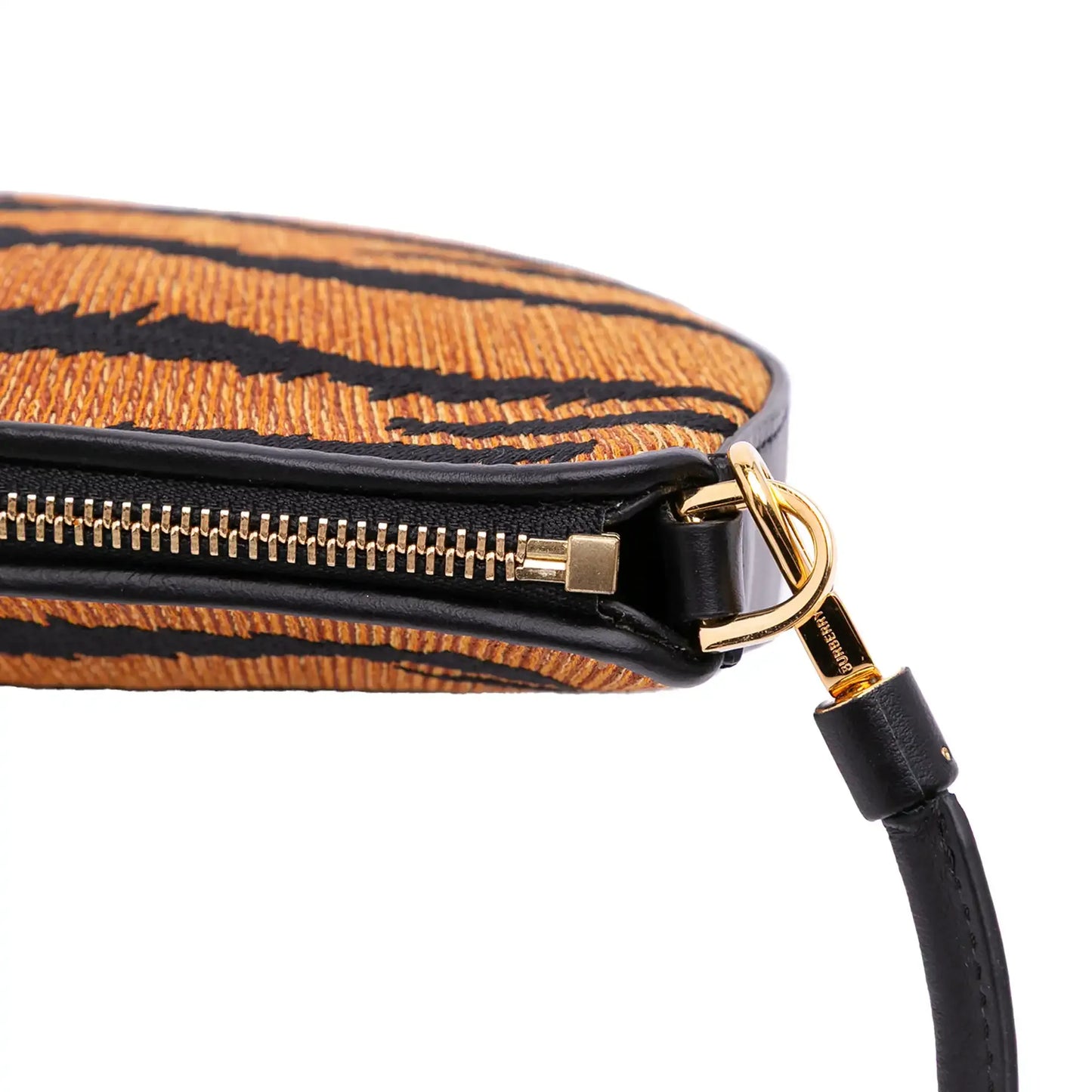 Burberry Mini Canvas Tiger Print Olympia Shoulder Bag