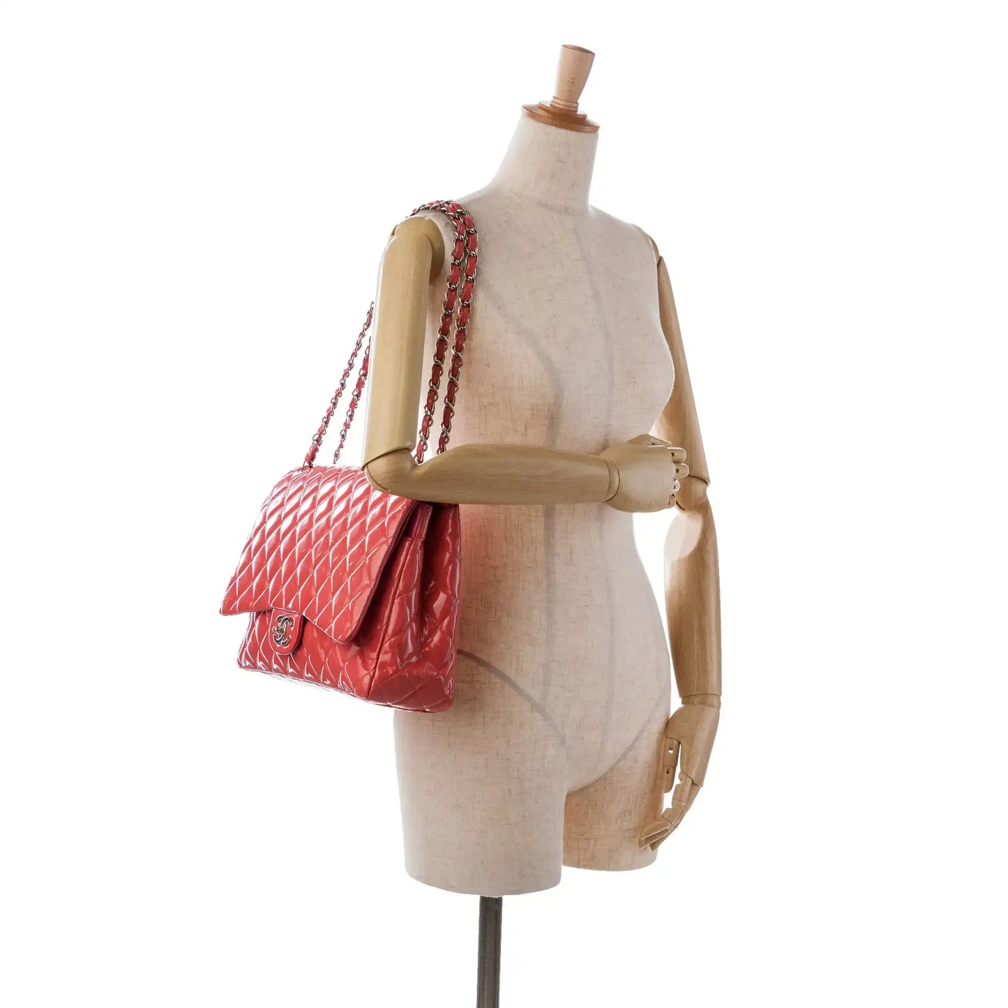 Chanel Maxi Classic Patent Double Flap