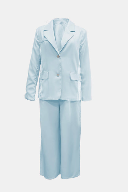 She Wears Glory “Running with Royalty” Two-Piece Power Stripe Set - She Wears Glory Beverly Hills