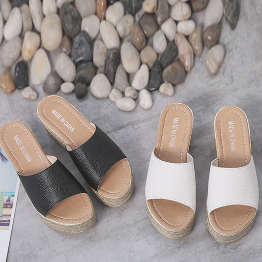 She Wears Glory™ — Ruth’s Revelation PU Leather Open Toe Sandals - She Wears Glory Beverly Hills