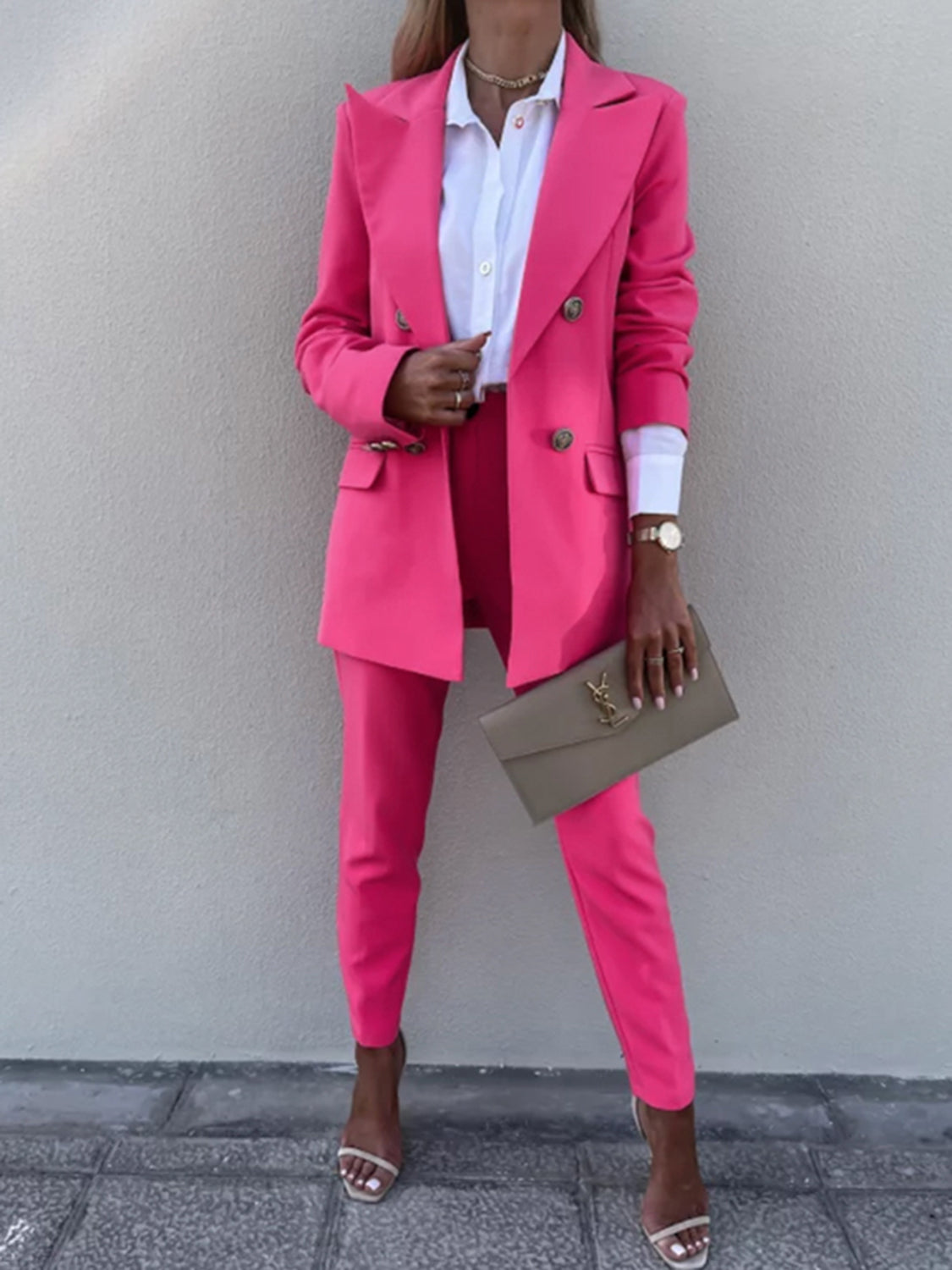 She Wears Glory “Governed by Grace” Two-Piece Blazer & Pants Set - She Wears Glory Beverly Hills