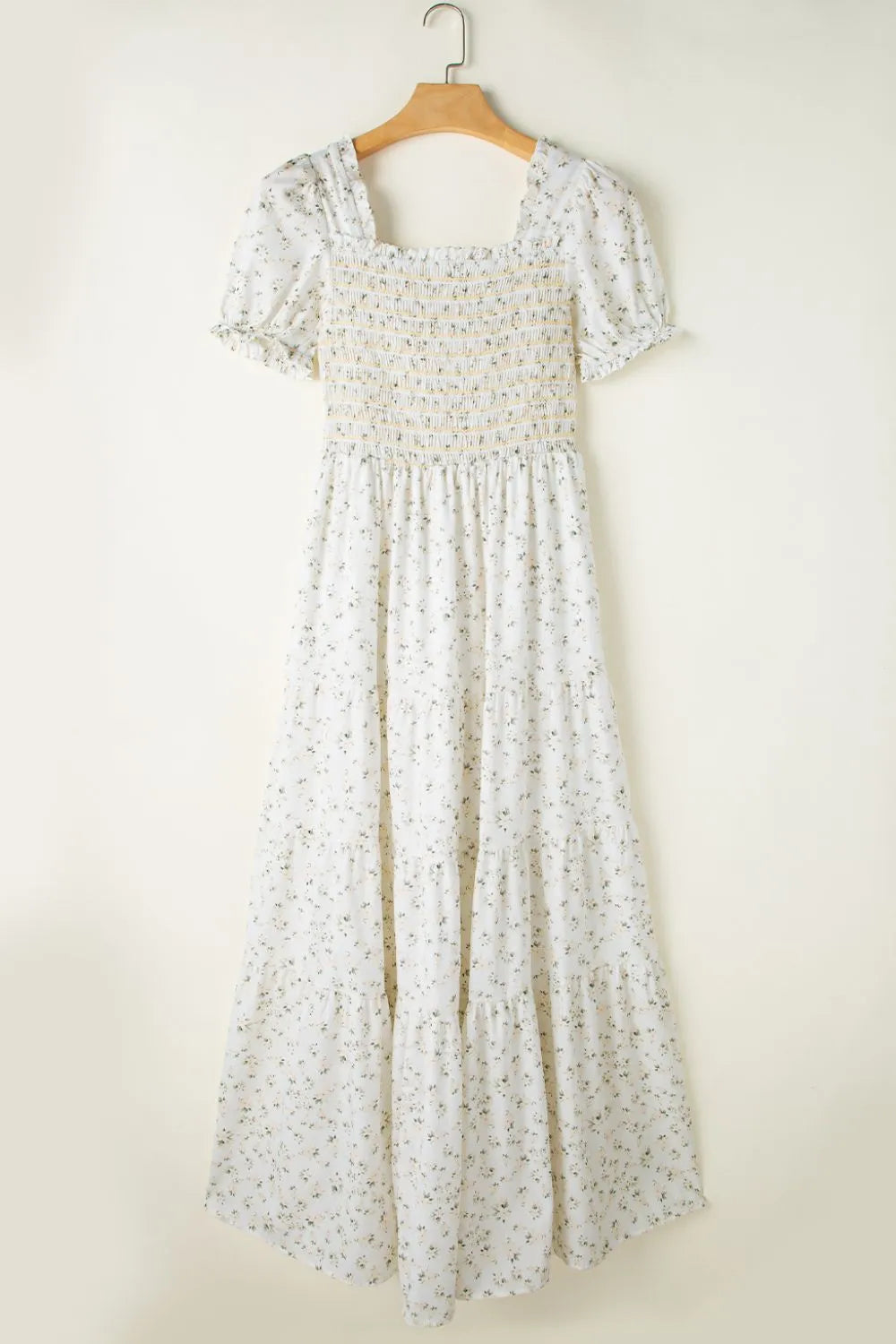 She Wears Glory™ Floral Puff Sleeve Maxi Dress – Blooming in Grace, Rooted in Reverence - She Wears Glory Beverly Hills