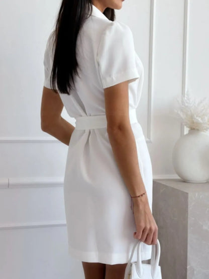 She Wears Glory™ Rebekah Tie-Waist Blessing Dress in Soft Rose - She Wears Glory Beverly Hills