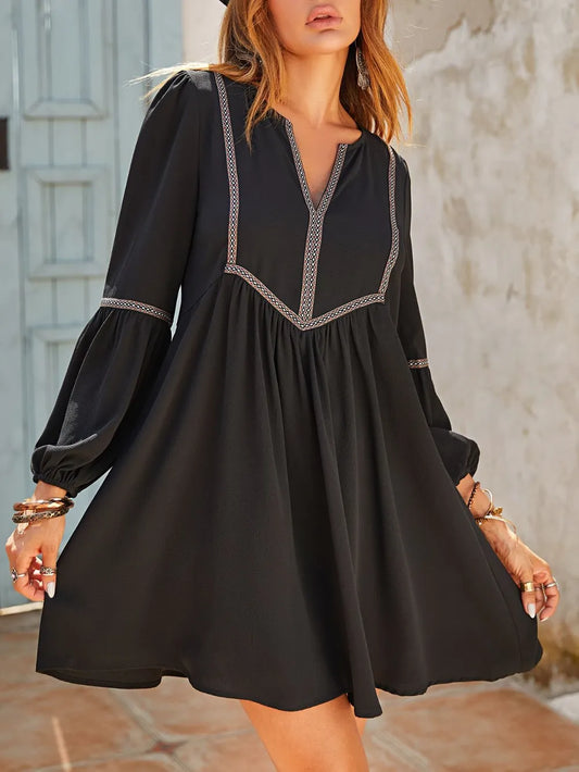 She Wears Glory “Tamar Healed” Ruched Long Sleeve Mini Dress - She Wears Glory Beverly Hills