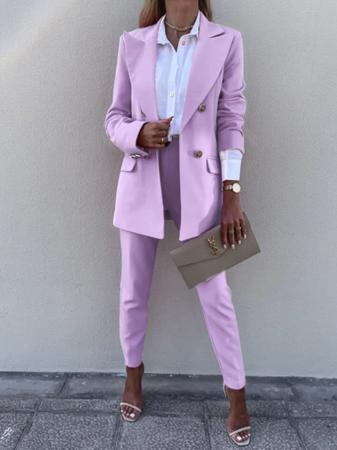 She Wears Glory “Governed by Grace” Two-Piece Blazer & Pants Set - She Wears Glory Beverly Hills