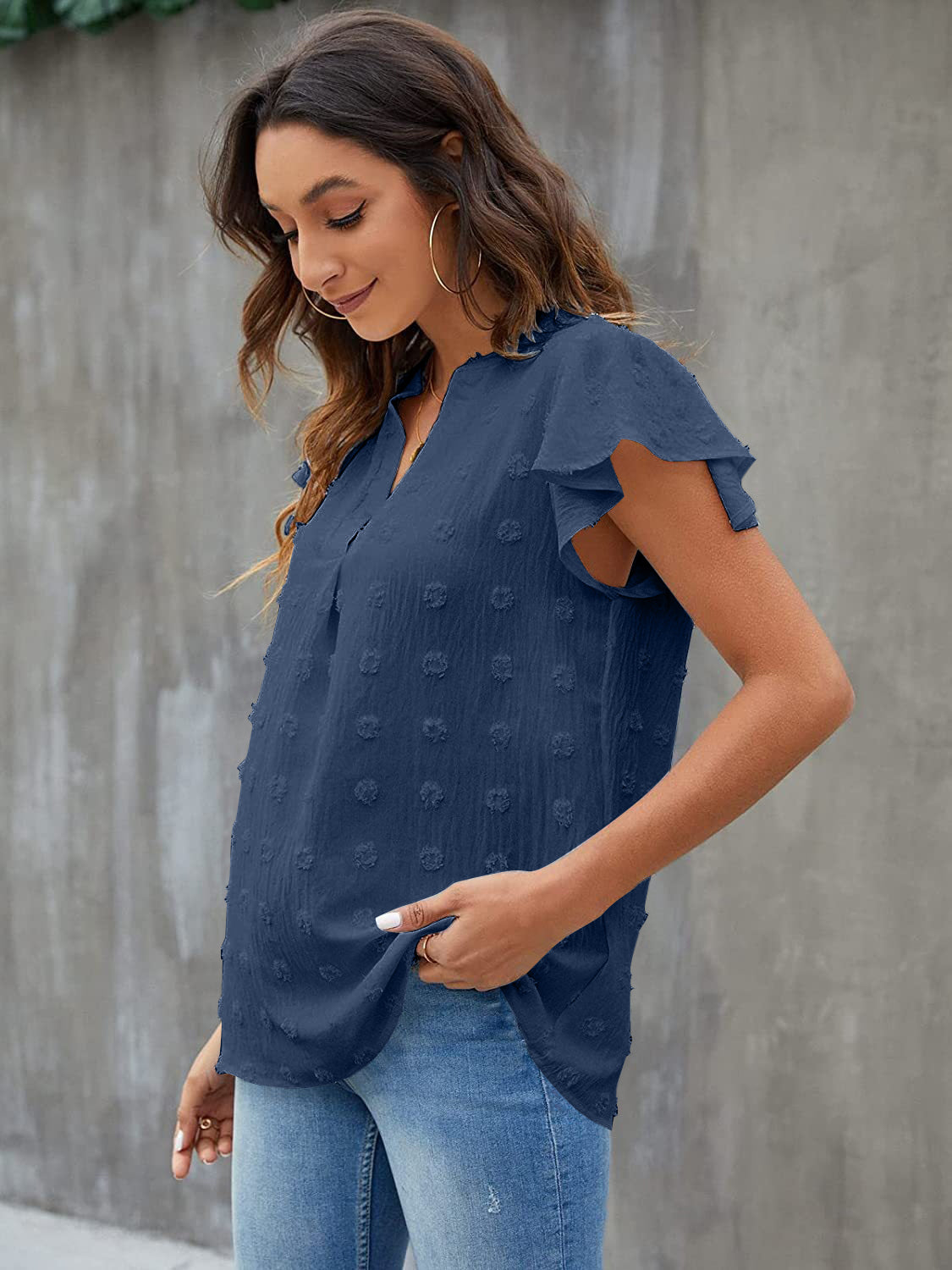 She Wears Glory™ — Anointed in Whispers Swiss Dot Blouse - She Wears Glory Beverly Hills