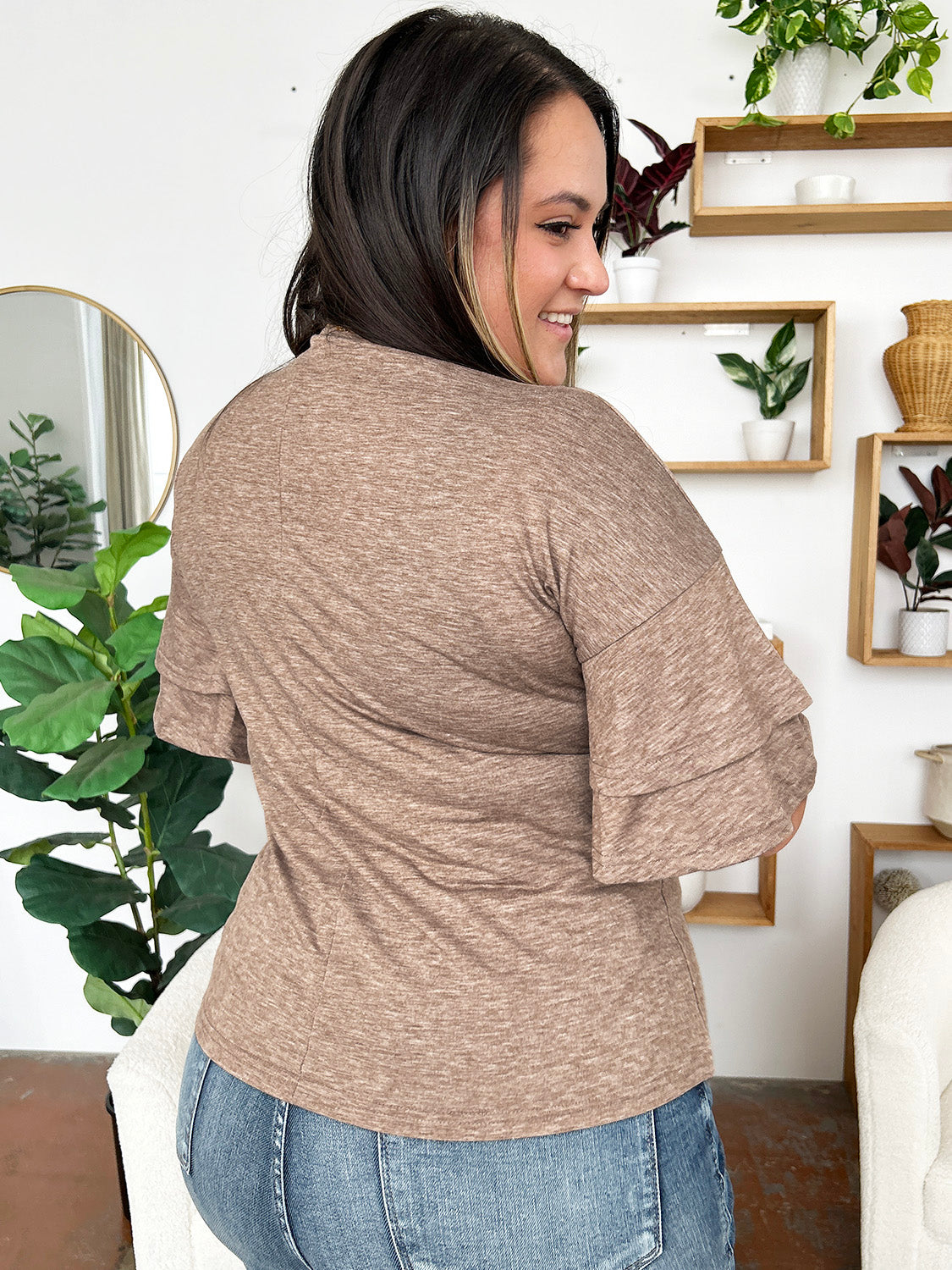 She Wears Glory™ — Chosen in Stillness V-Neck Blouse - She Wears Glory Beverly Hills