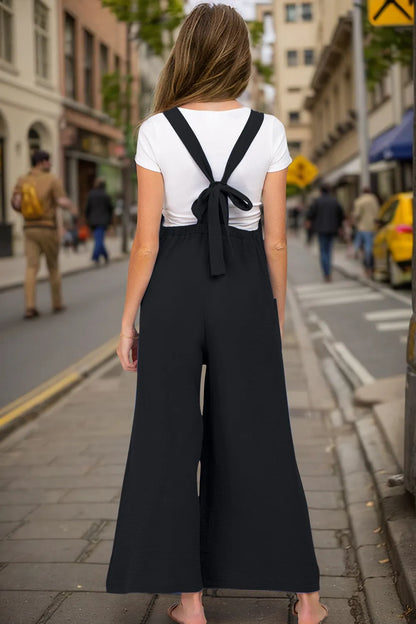 She Wears Glory “Rahab Reclaimed” Wide Leg Pocketed Overalls - She Wears Glory Beverly Hills