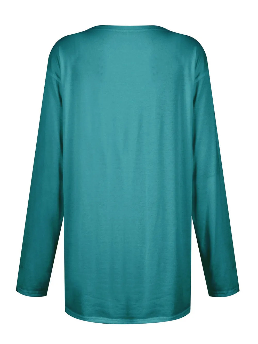 She Wears Glory™ Full Size Pocketed Round Neck Long Sleeve T-Shirt - She Wears Glory Beverly Hills
