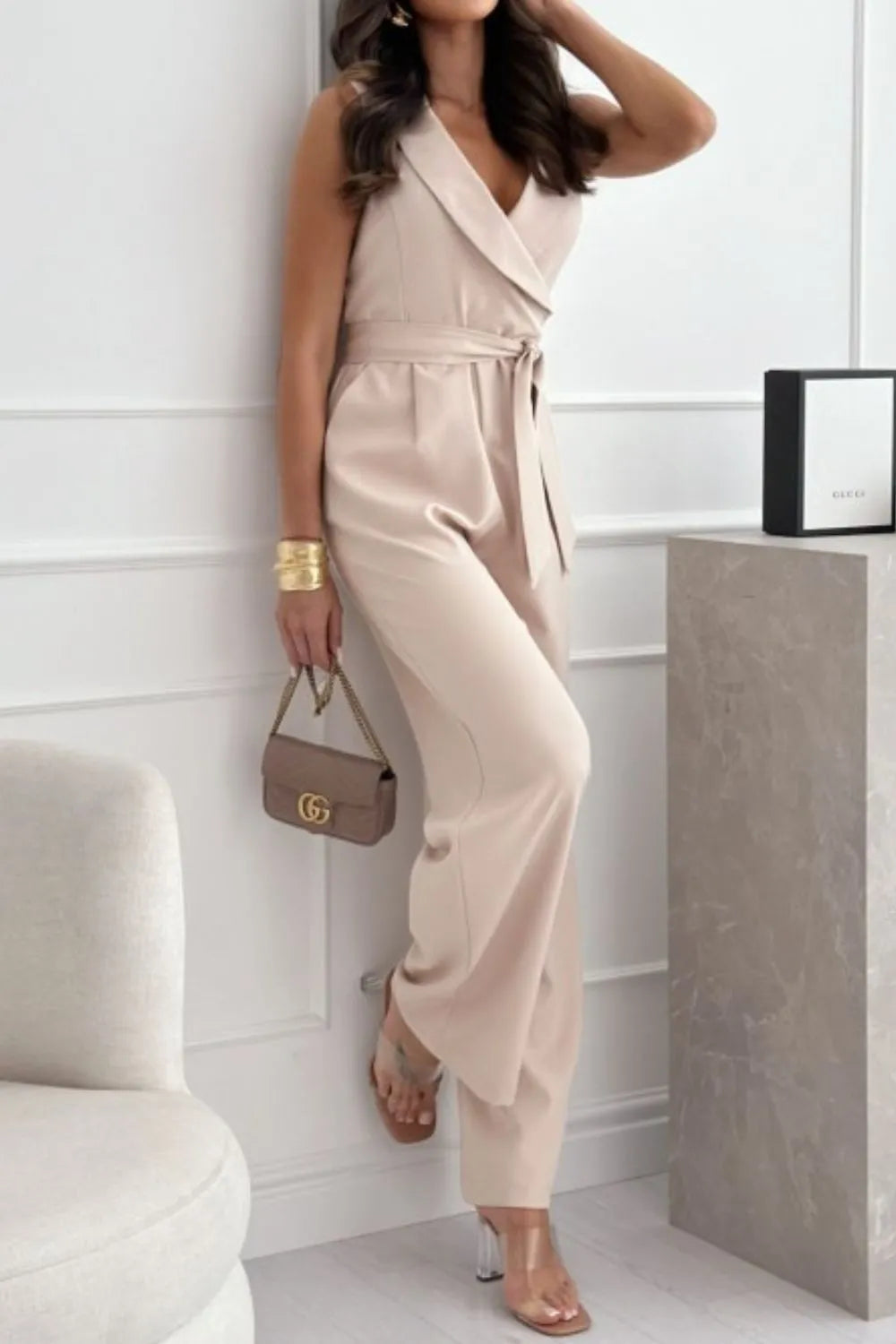 She Wears Glory™ Sleeveless Wide Leg Jumpsuit - She Wears Glory Beverly Hills