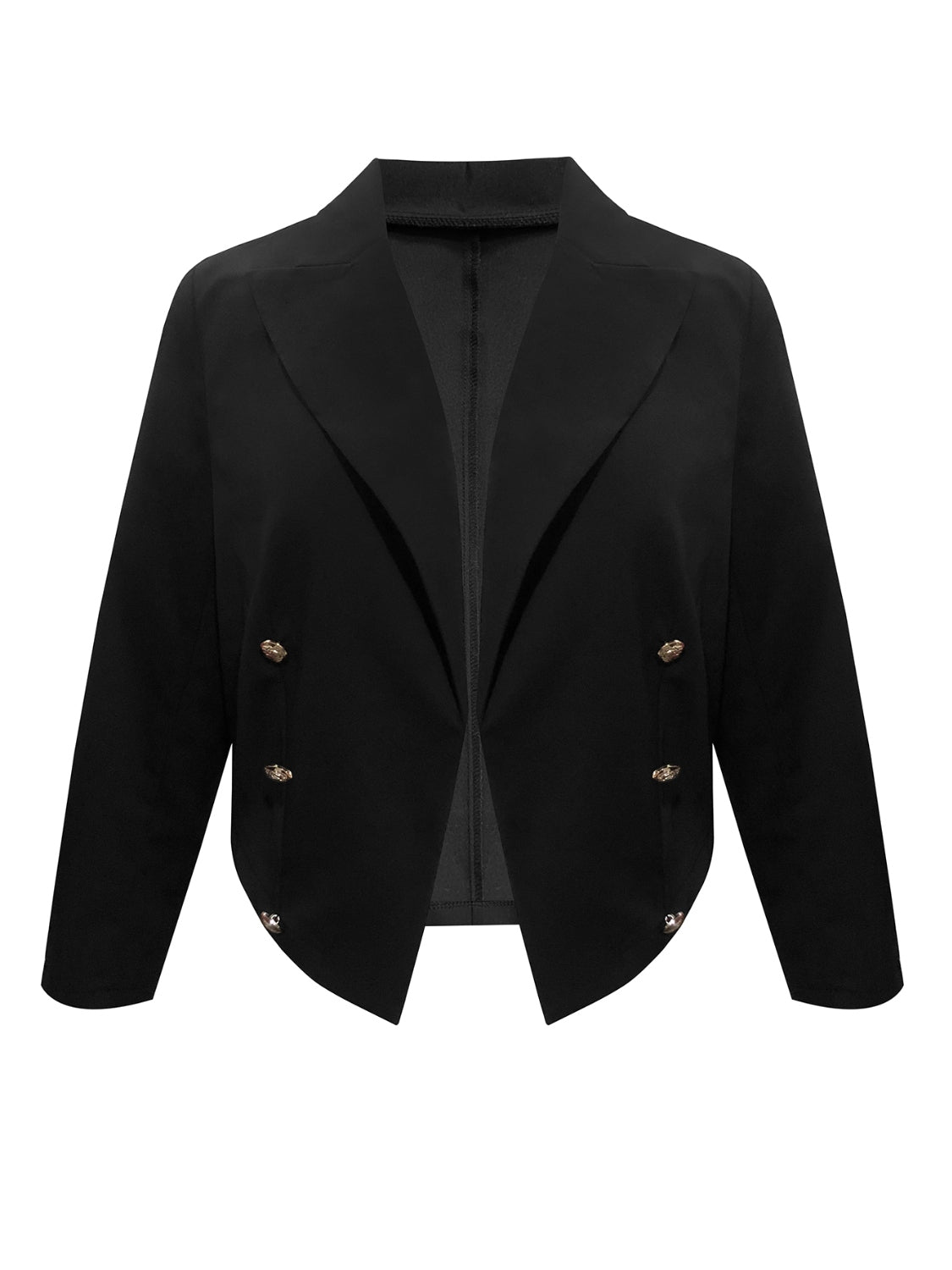 She Wears Glory “Strength in Her Silence” Plus Size Buttoned Blazer - She Wears Glory Beverly Hills