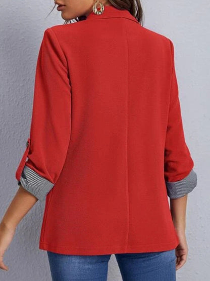 She Wears Glory “Walking in Wisdom” Roll-Tab Sleeve Blazer - She Wears Glory Beverly Hills