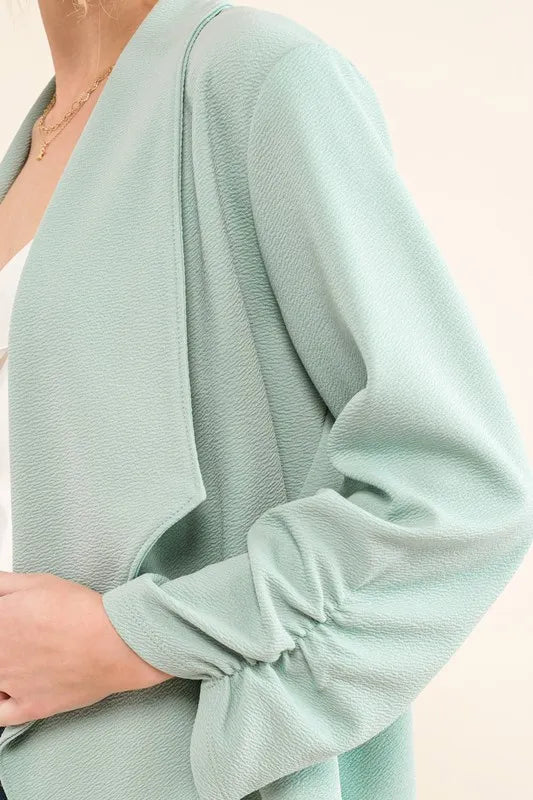 She Wears Glory “Ready in Season” Stretch Open-Front Blazer - She Wears Glory Beverly Hills