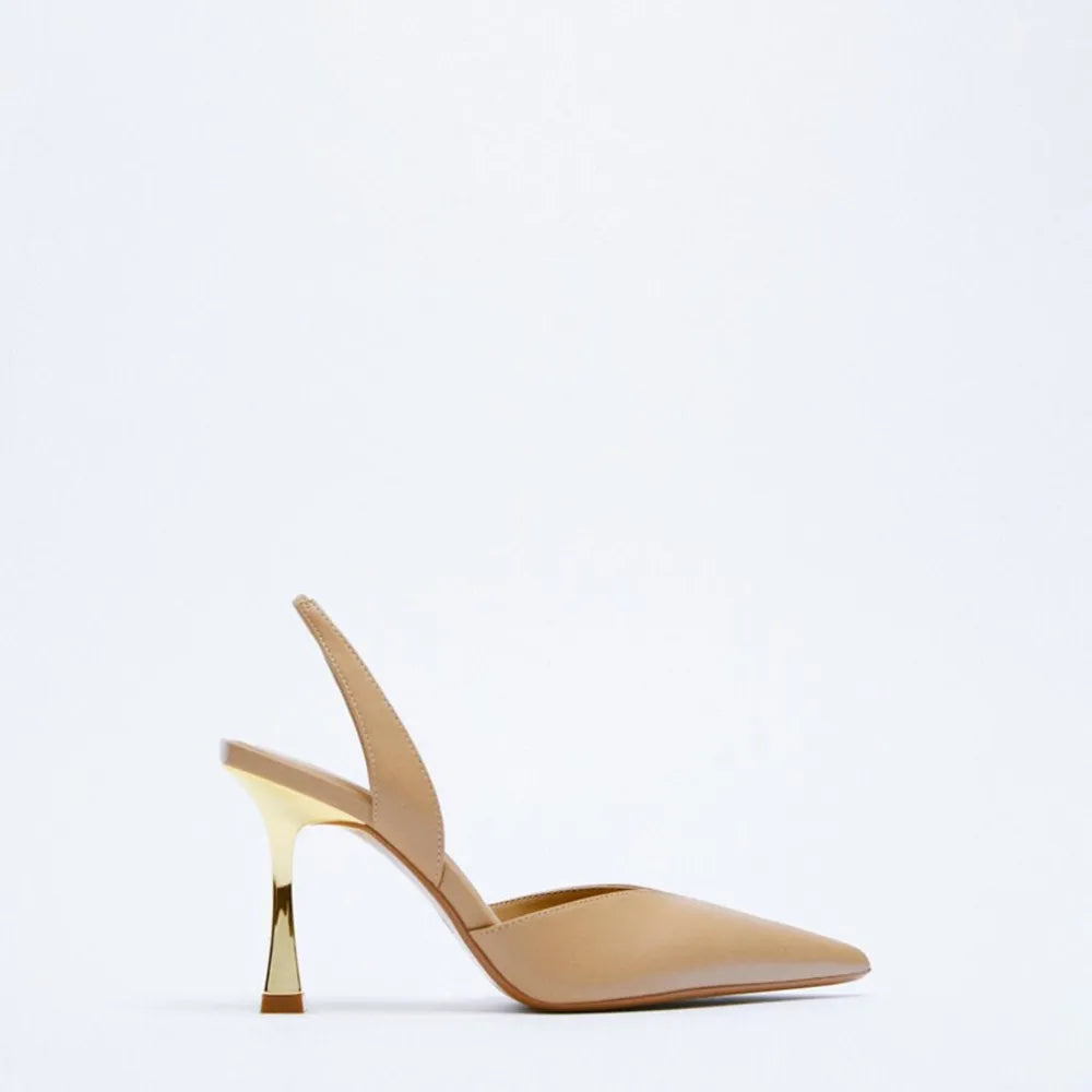She Wears Glory™ Leather Point Toe Stiletto Heel Pumps - She Wears Glory Beverly Hills