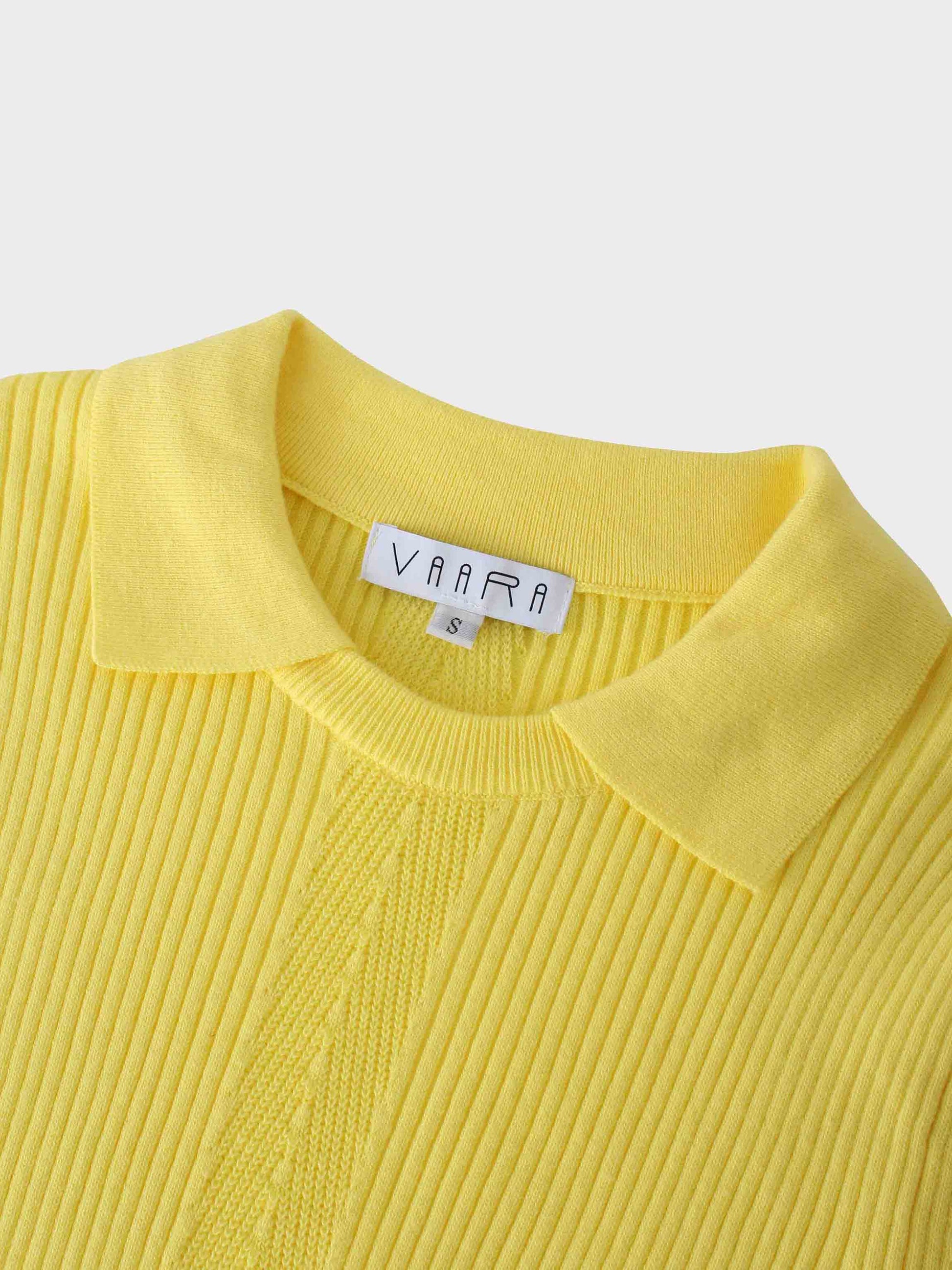 Center Design Sweater-Yellow-3