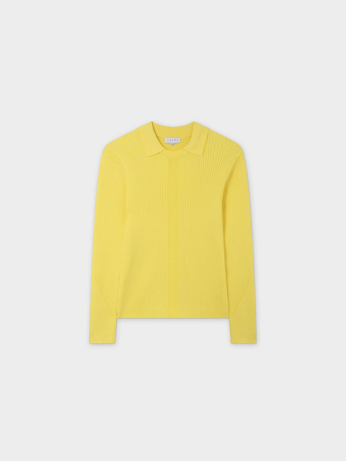 Center Design Sweater-Yellow-1