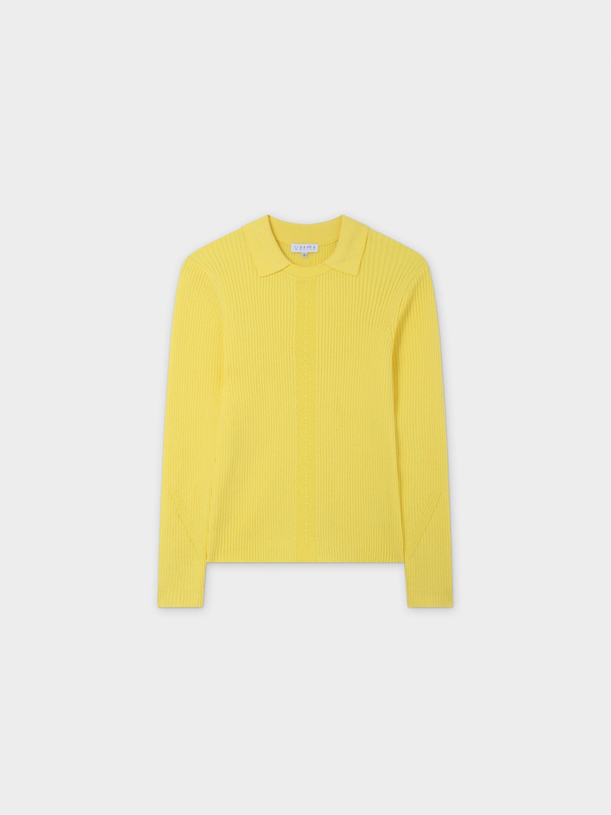 Center Design Sweater-Yellow-1