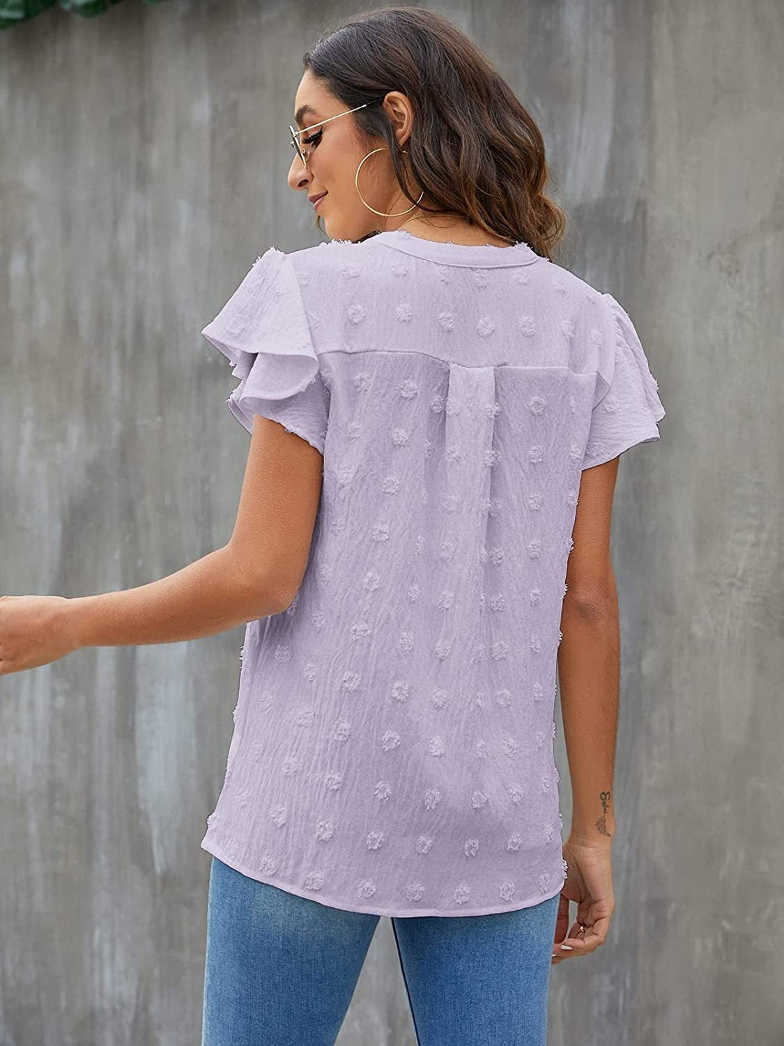 She Wears Glory™ — Anointed in Whispers Swiss Dot Blouse - She Wears Glory Beverly Hills