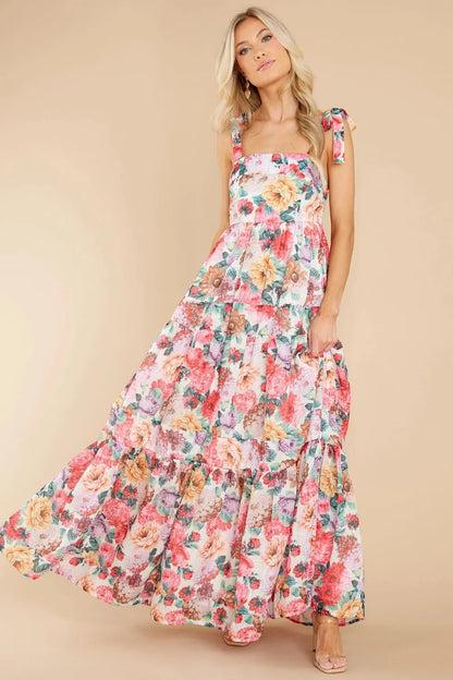 She Wears Glory™ Eve Garden Majesty Maxi Dress in Wildflower Grace - She Wears Glory Beverly Hills