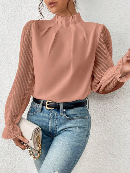 She Wears Glory™ — Crowned in Grace Flounce Sleeve Blouse - She Wears Glory Beverly Hills